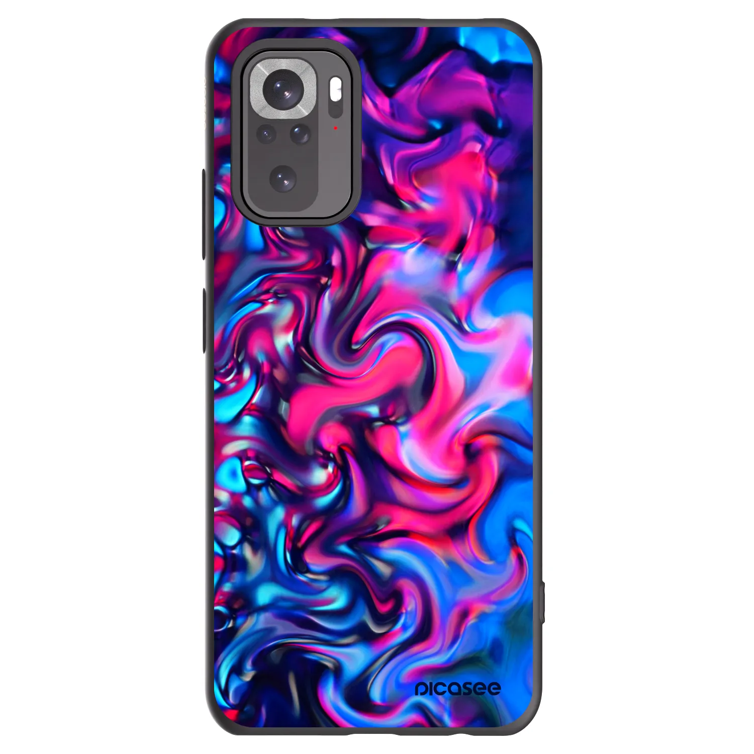 Picasee silikonski črni ovitek za Xiaomi Redmi Note 10 - Redlight