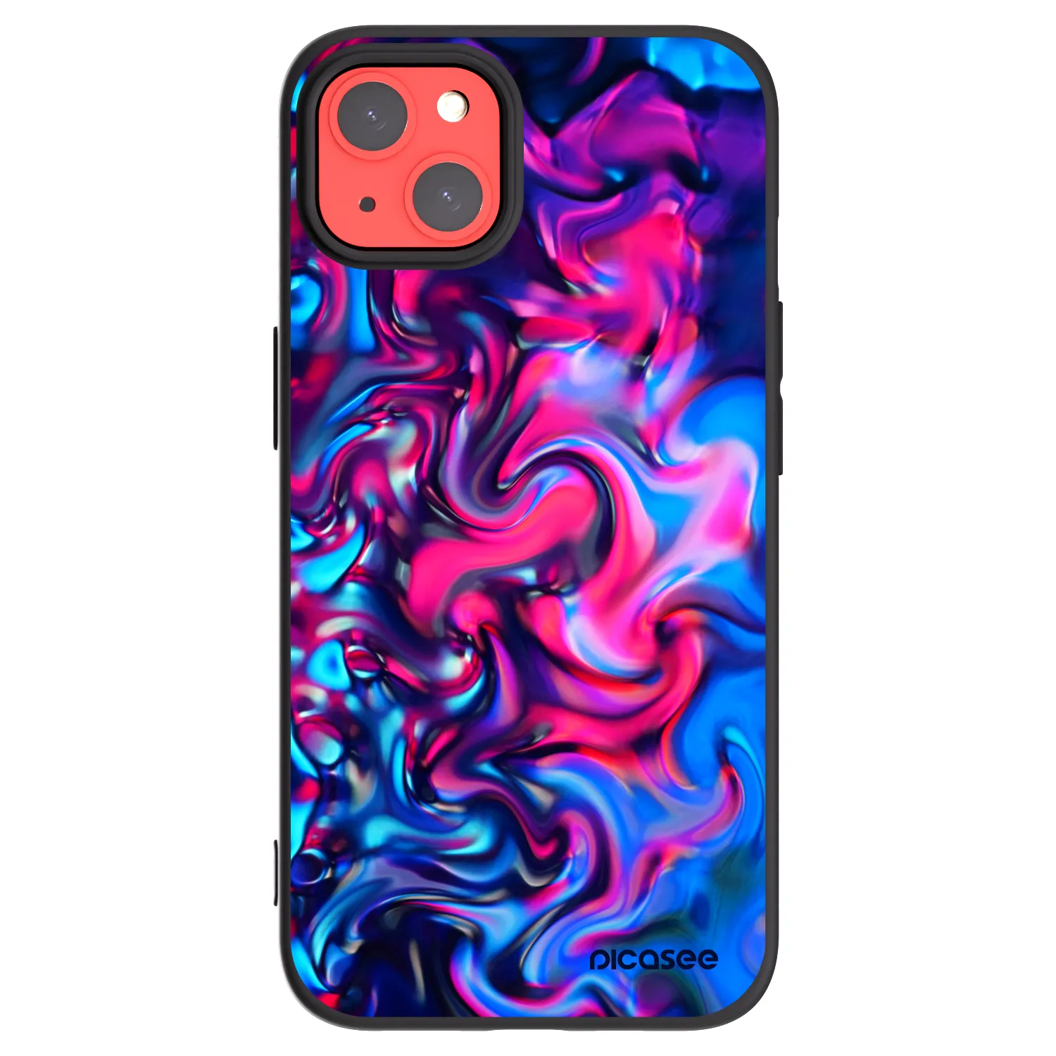 Picasee silikonski črni ovitek za Apple iPhone 13 - Redlight