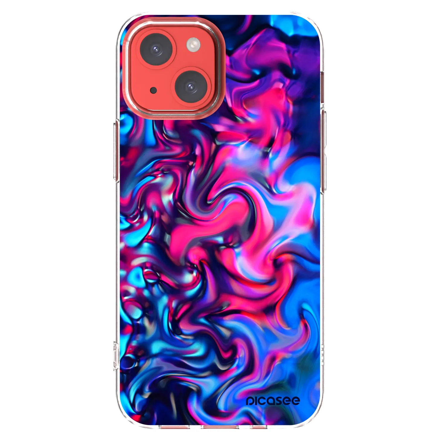 Picasee silikonski prozorni ovitek za Apple iPhone 13 mini - Redlight