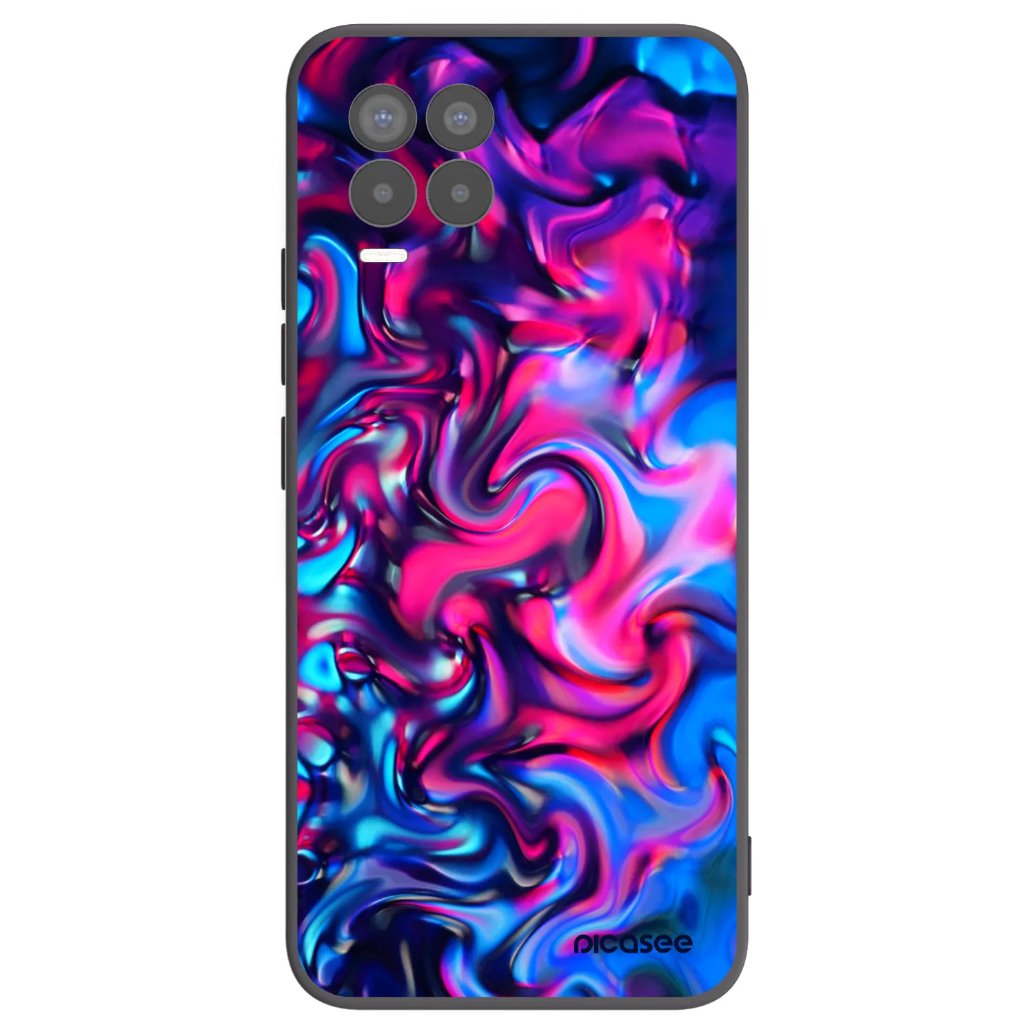 Picasee silikonski črni ovitek za Realme 8 Pro - Redlight