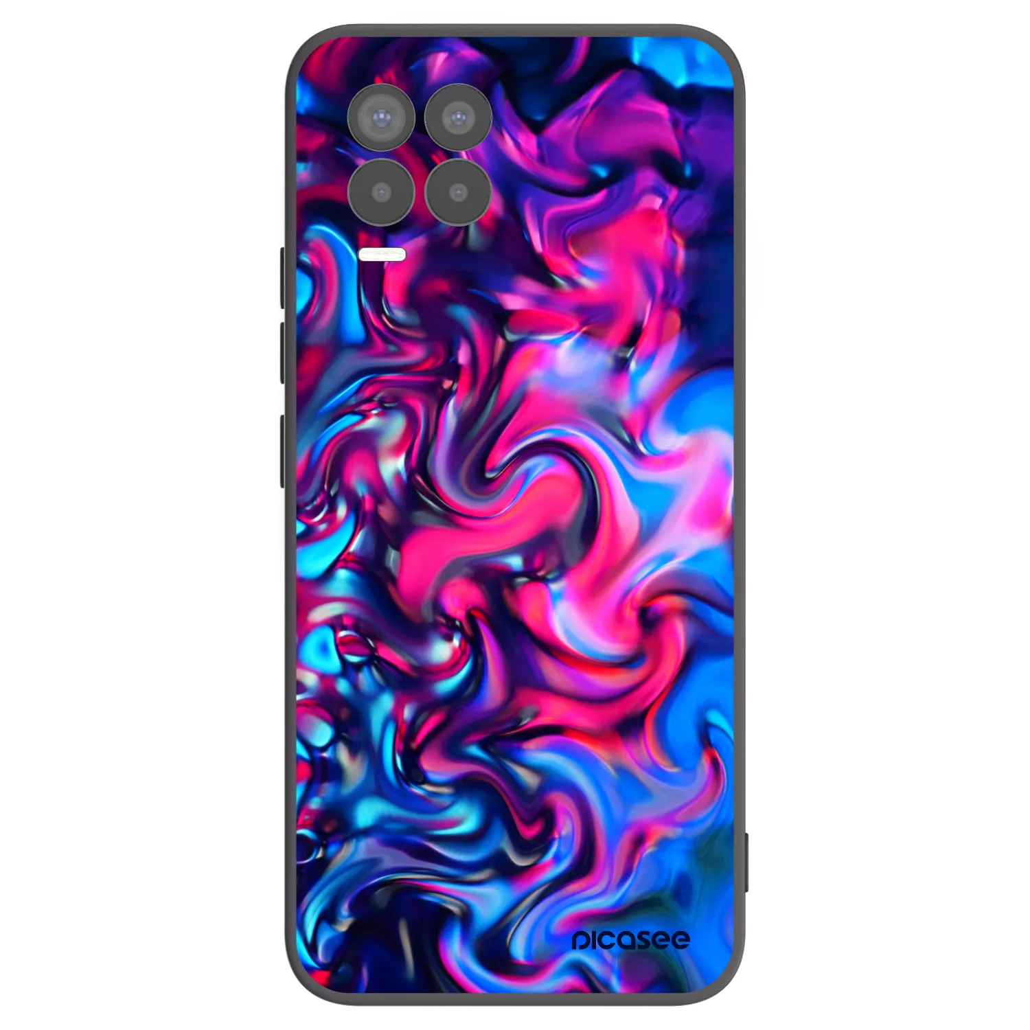 Picasee silikonski črni ovitek za Realme 8 4G - Redlight