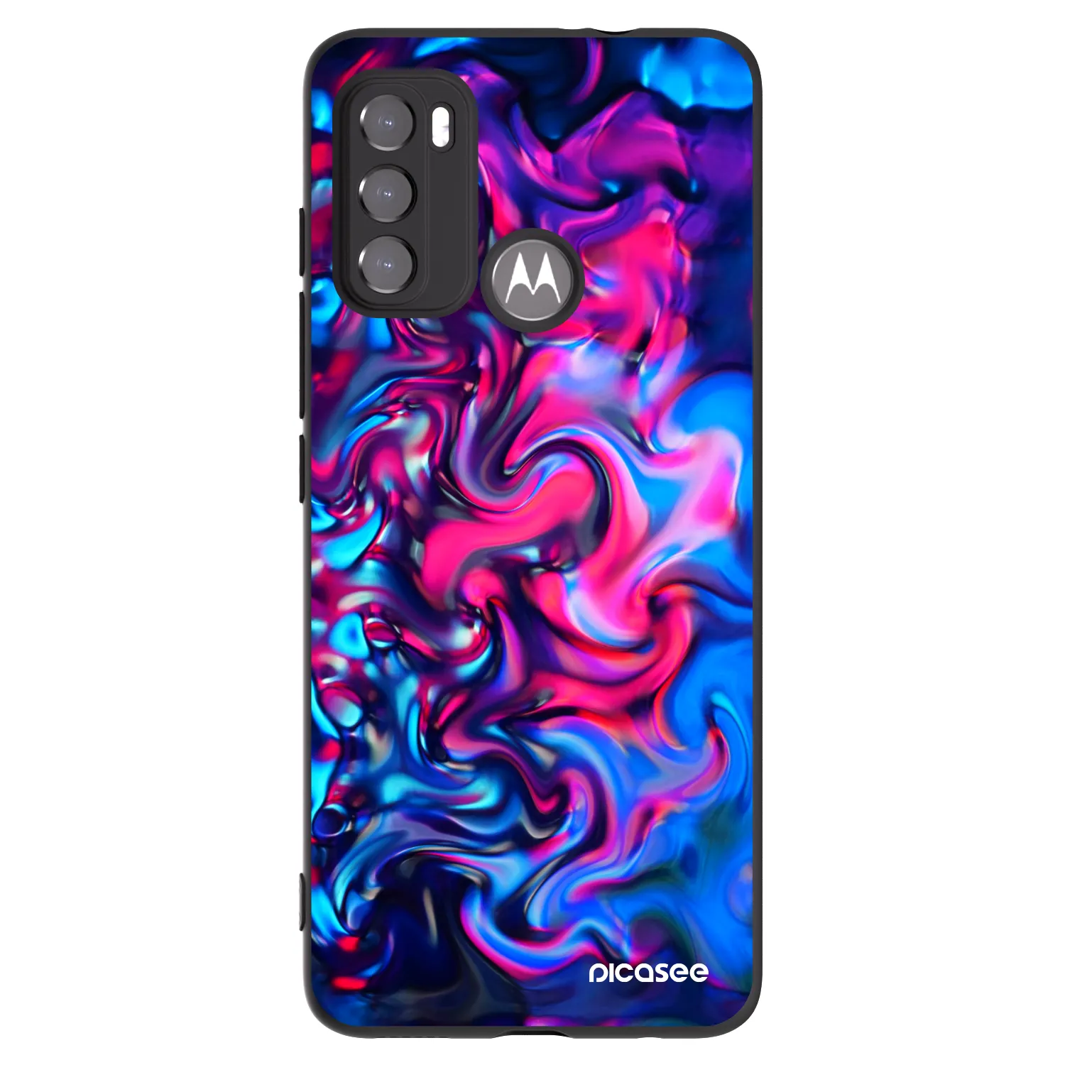Picasee silikonski črni ovitek za Motorola Moto G60 - Redlight