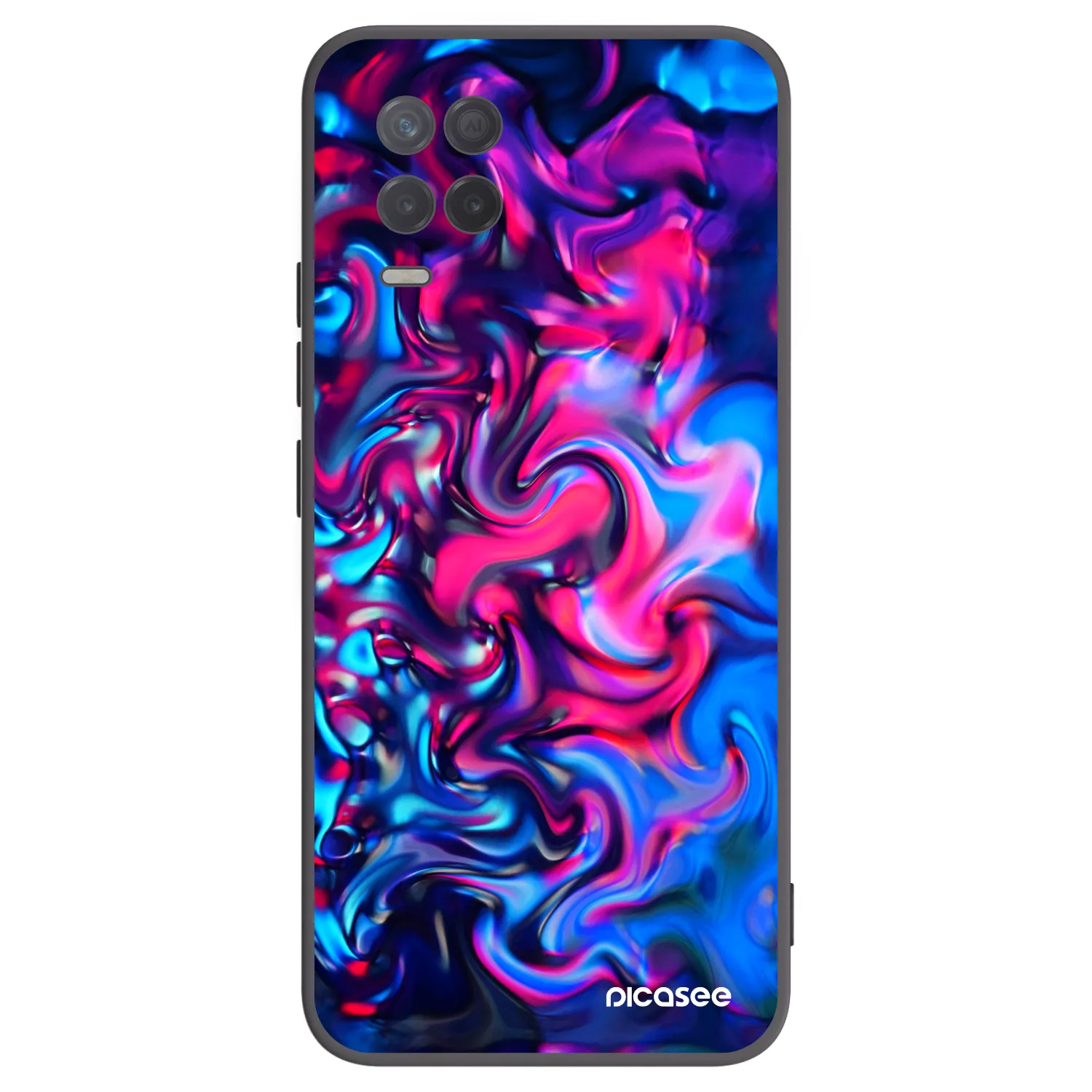 Picasee silikonski črni ovitek za Realme 8 5G - Redlight