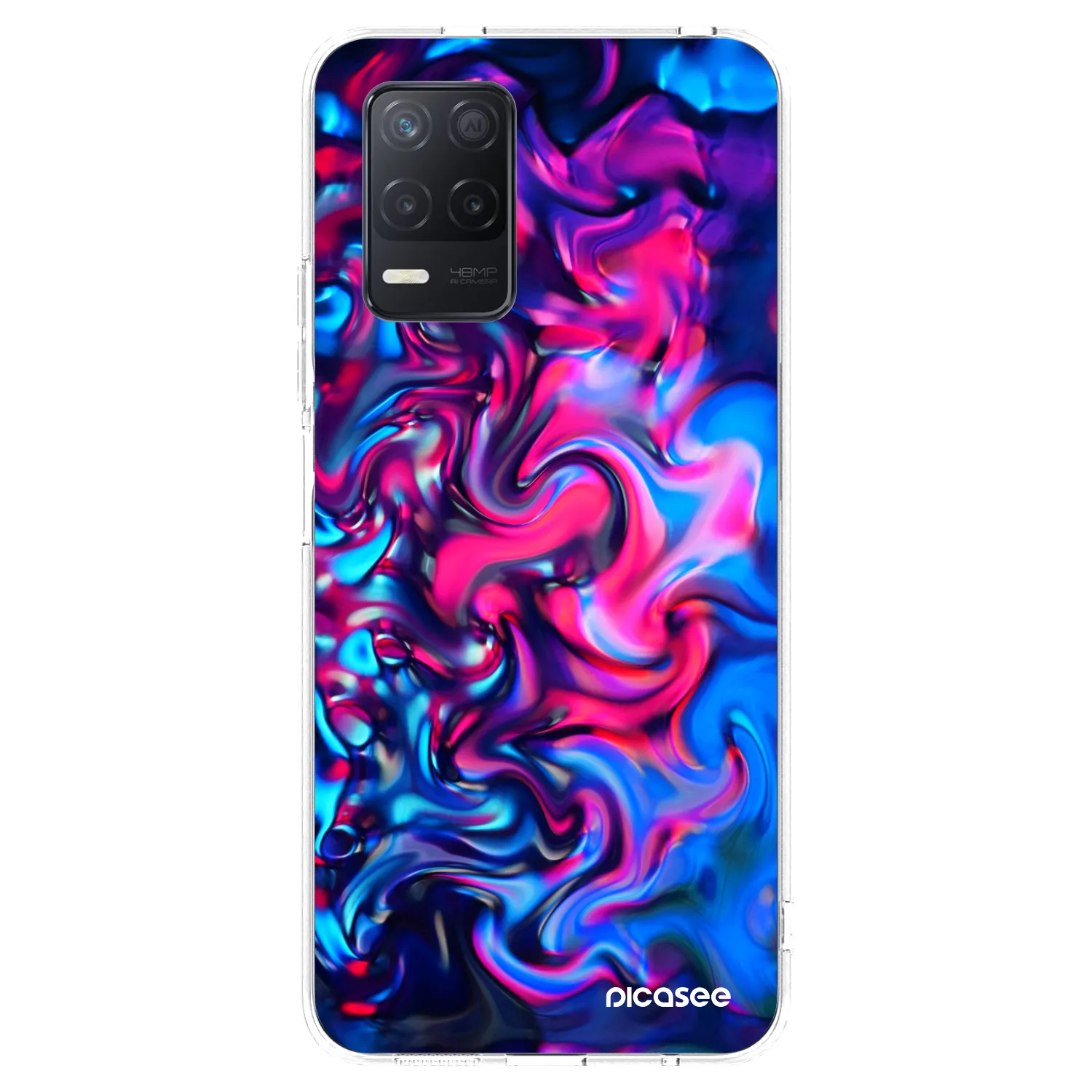 Picasee silikonski prozorni ovitek za Realme 8 5G - Redlight