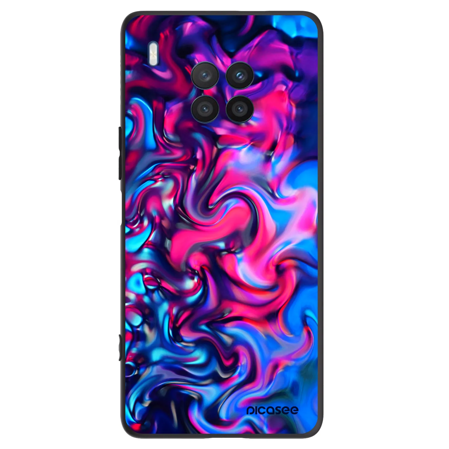 Picasee silikonski črni ovitek za Honor 50 Lite - Redlight
