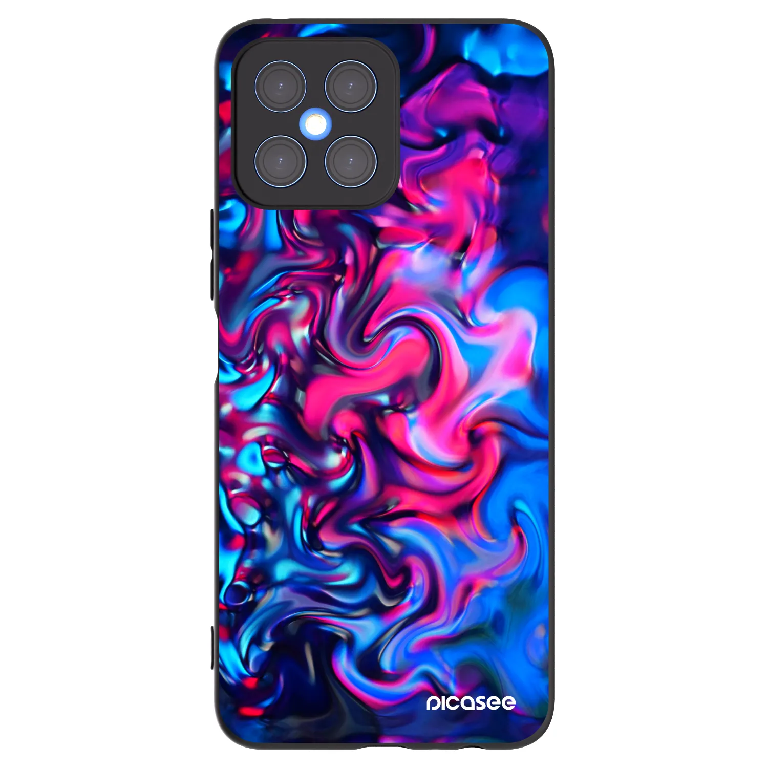 Picasee silikonski črni ovitek za Honor X8 4G - Redlight