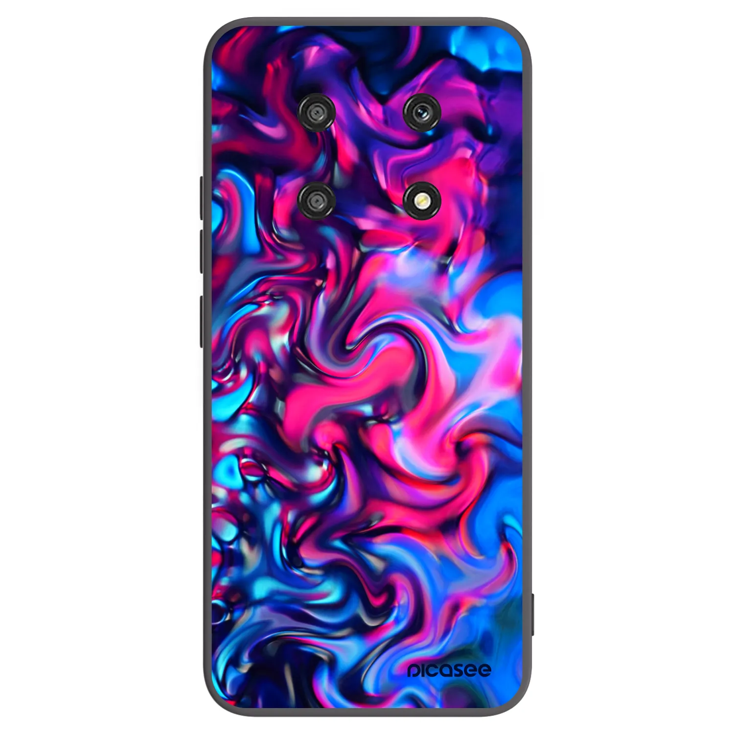 Picasee silikonski črni ovitek za Honor Magic4 Lite 5G - Redlight