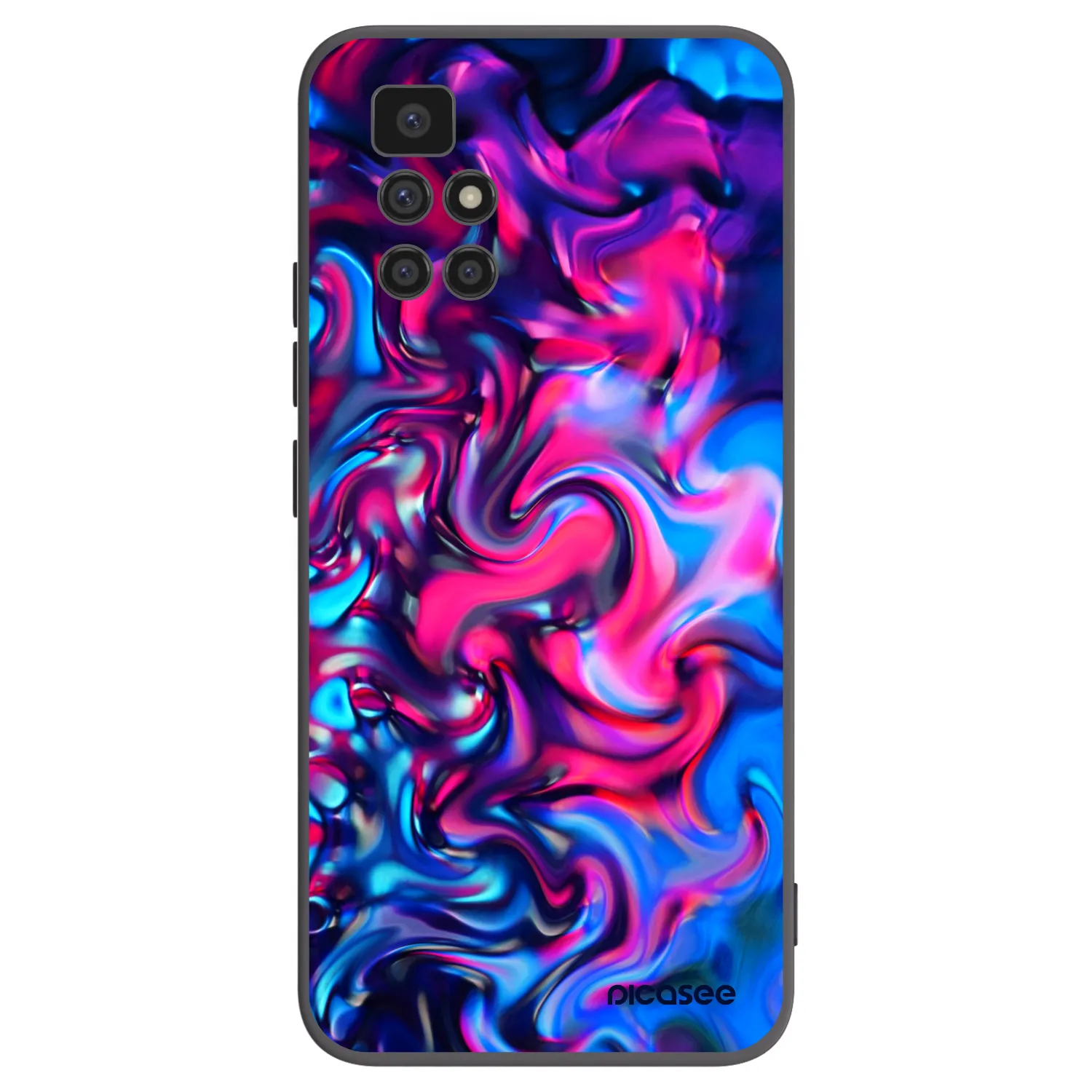 Picasee silikonski črni ovitek za Xiaomi Redmi 10 (2022) - Redlight
