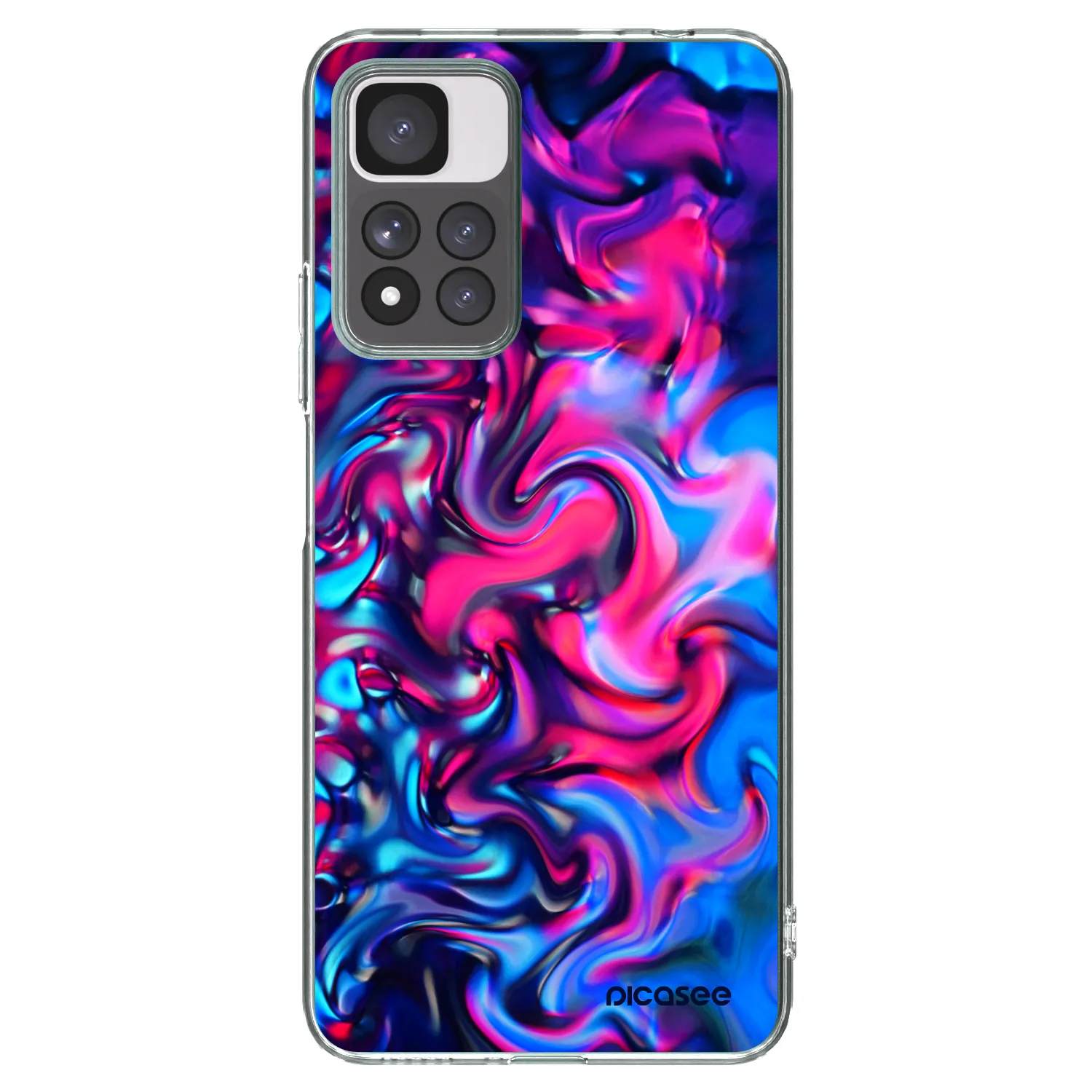 Picasee silikonski prozorni ovitek za Xiaomi Redmi Note 11 Pro+ 5G - Redlight