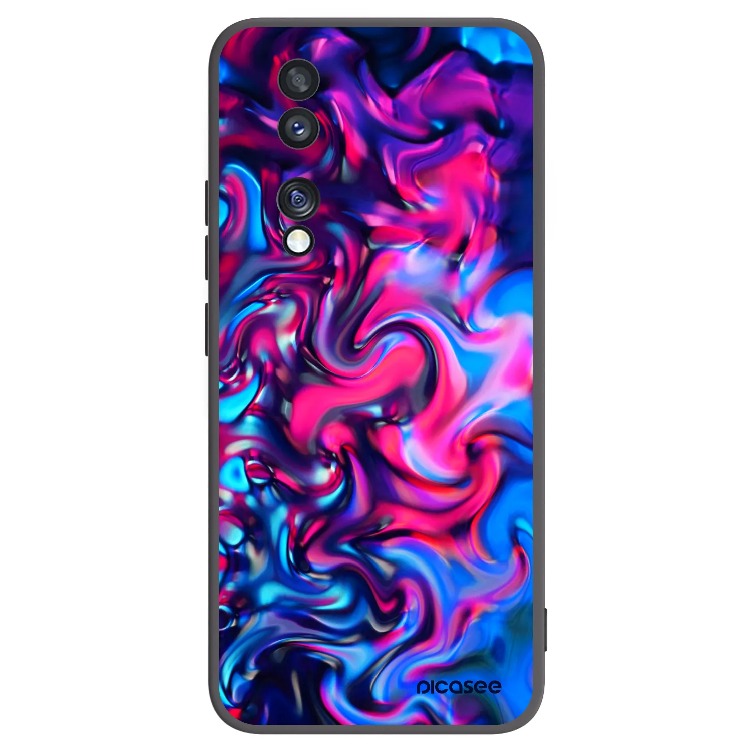 Picasee silikonski črni ovitek za Honor 70 - Redlight
