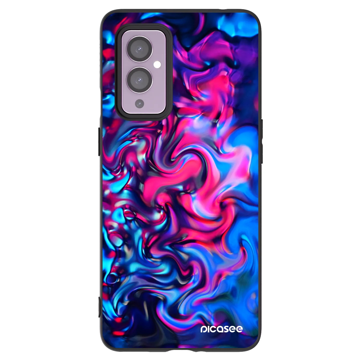 Picasee silikonski črni ovitek za OnePlus 9 - Redlight