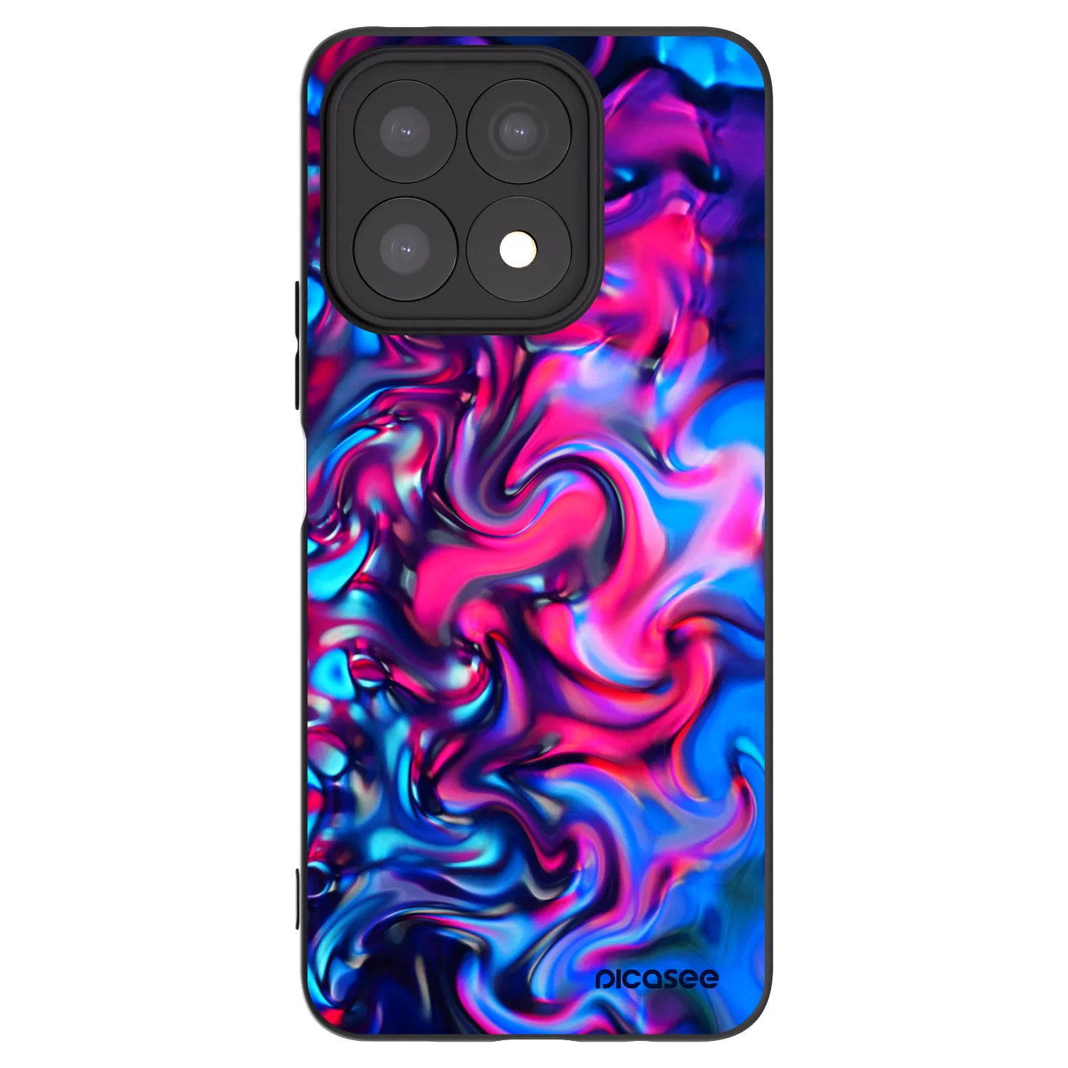 Picasee silikonski črni ovitek za Honor X8a - Redlight