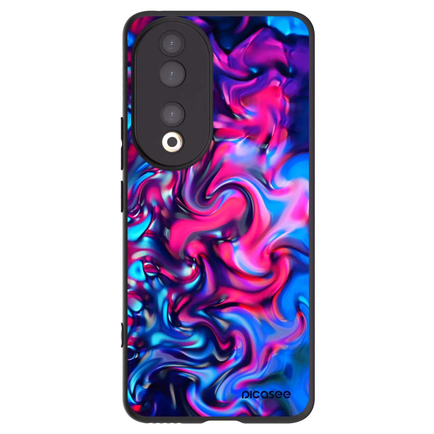 Picasee silikonski črni ovitek za Honor 90 5G - Redlight