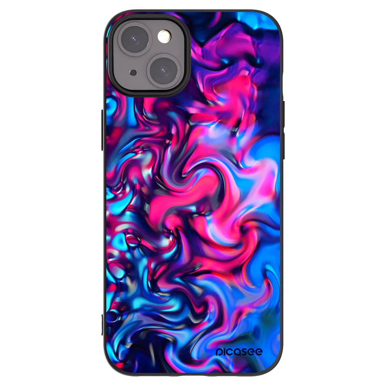 Picasee silikonski črni ovitek za Apple iPhone 15 Plus - Redlight
