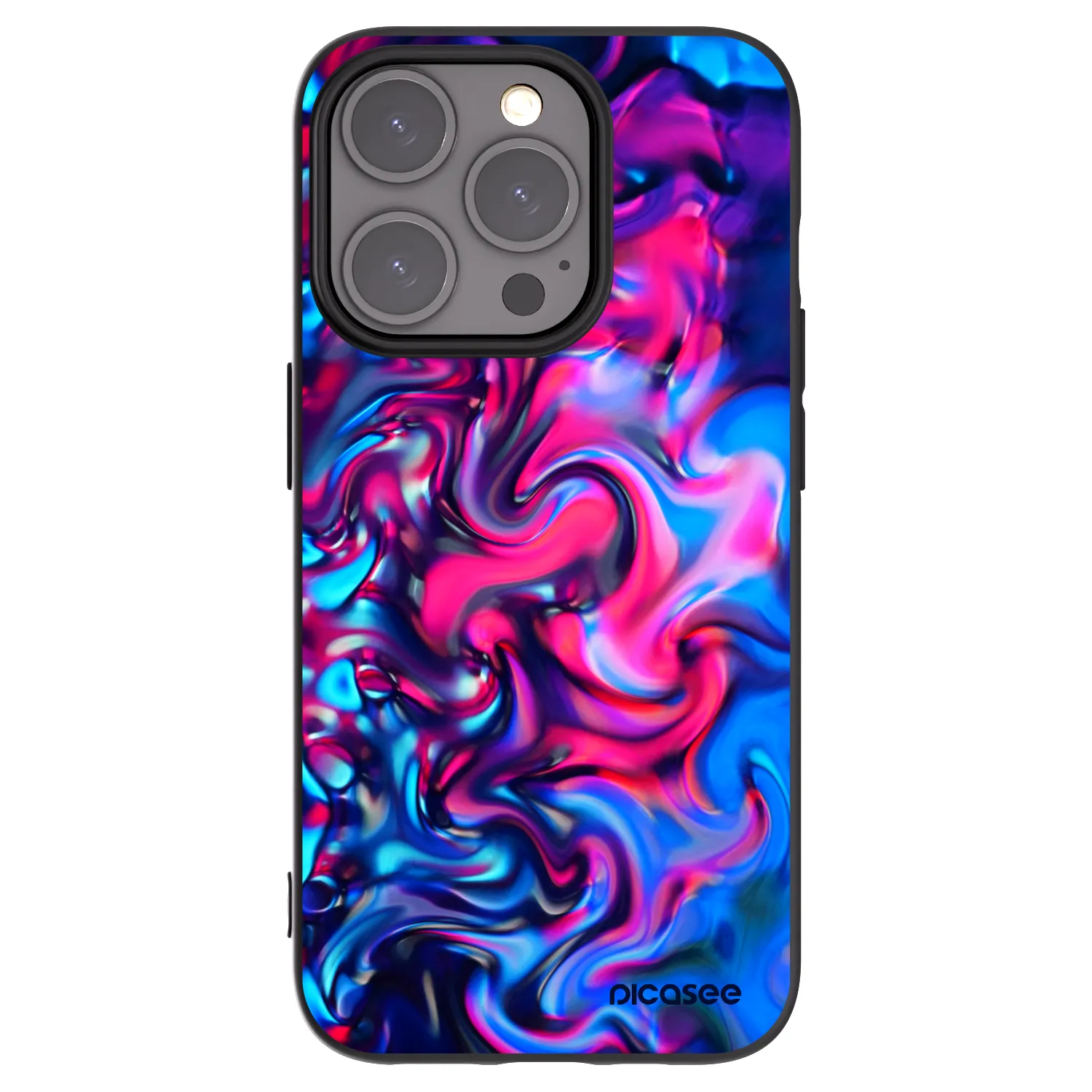 Picasee silikonski črni ovitek za Apple iPhone 15 Pro - Redlight