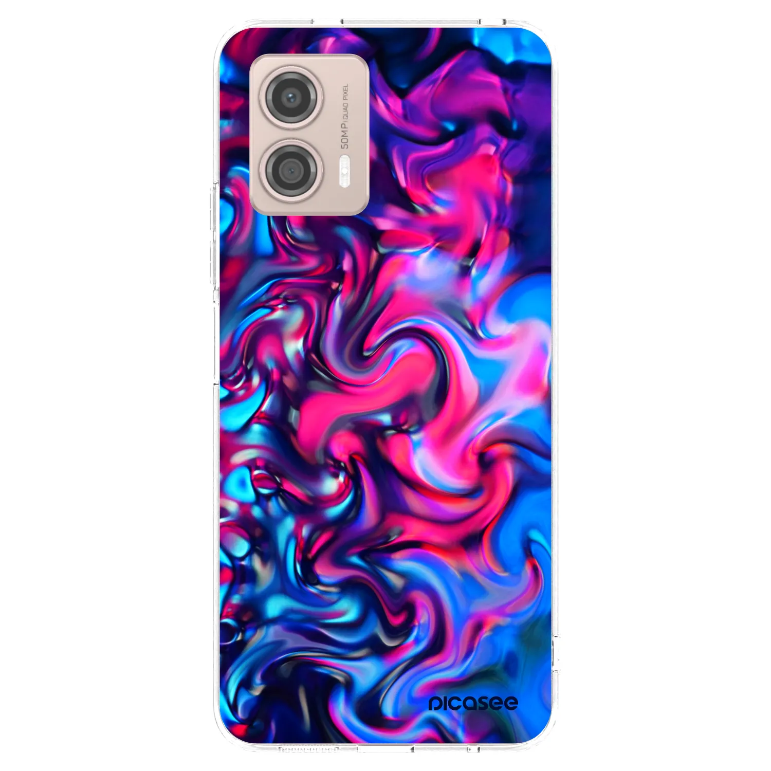 Picasee silikonski prozorni ovitek za Motorola Moto G53 5G - Redlight