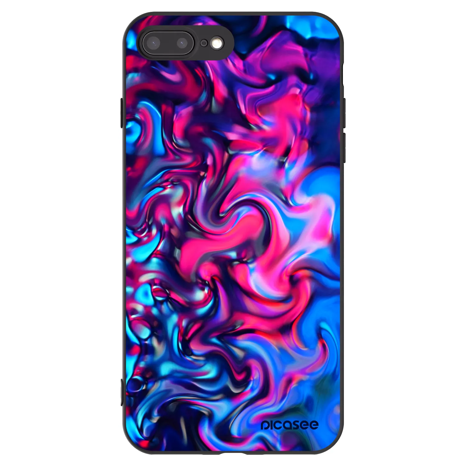 Picasee silikonski črni ovitek za Apple iPhone 7 Plus - Redlight