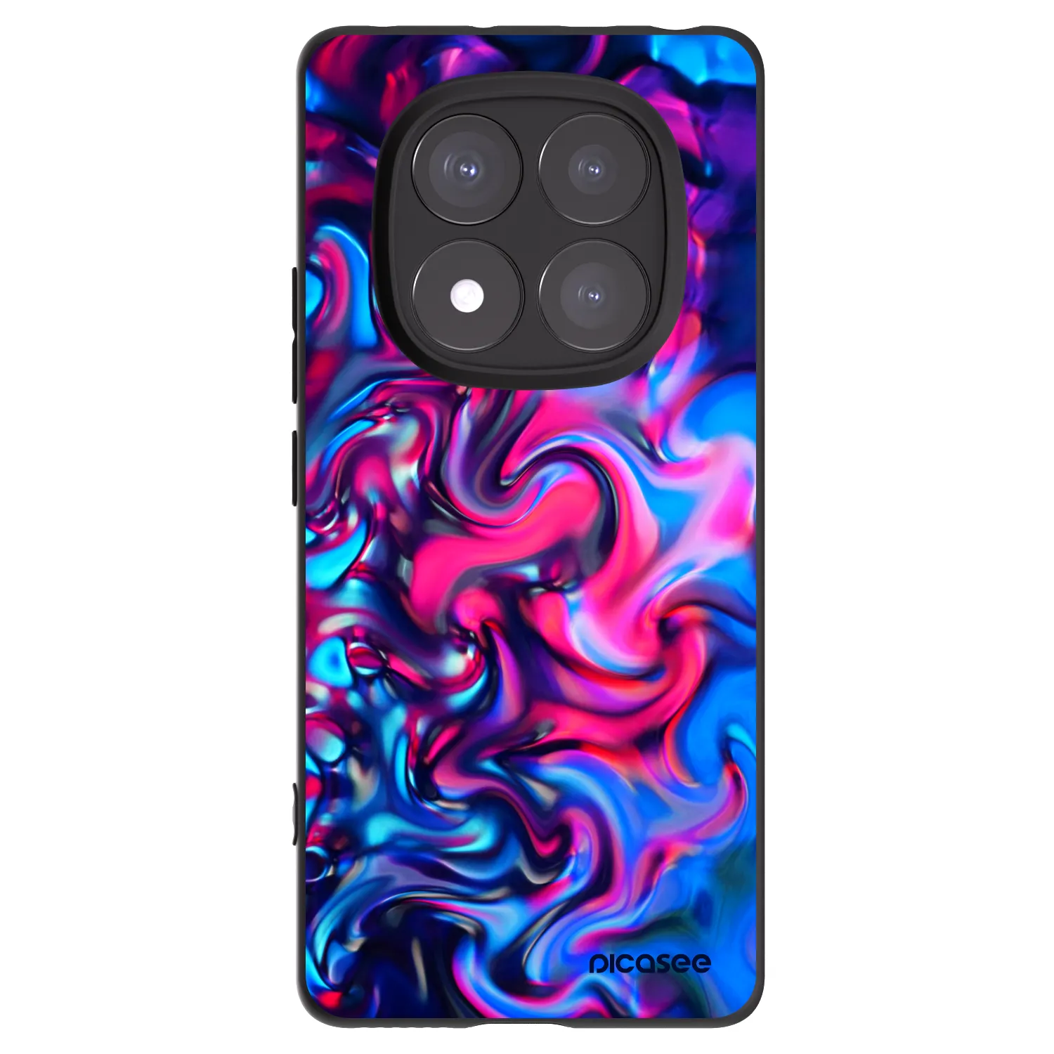Picasee silikonski črni ovitek za Xiaomi Redmi Note 14 Pro+ 5G - Redlight