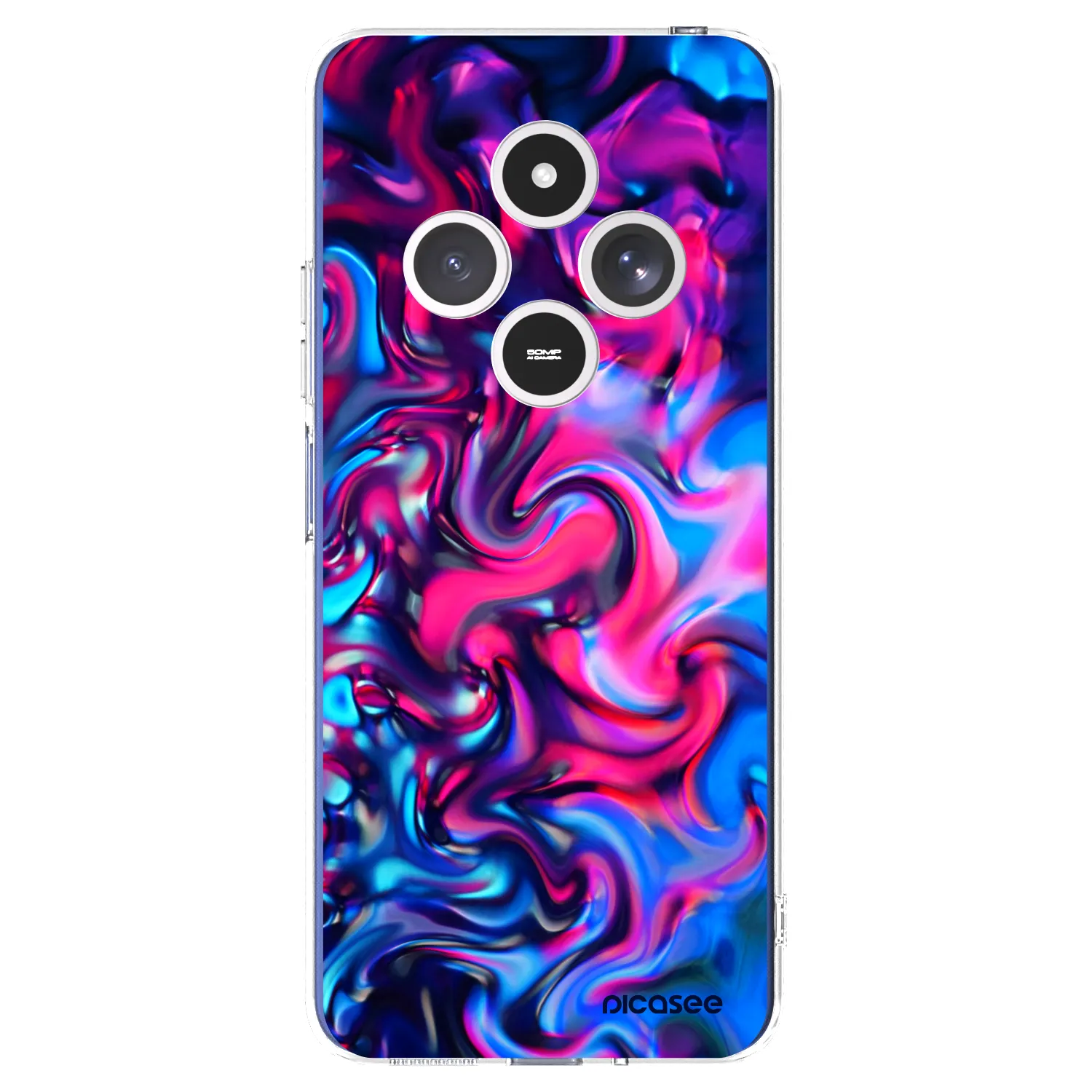 Picasee silikonski prozorni ovitek za Xiaomi Redmi 14C - Redlight