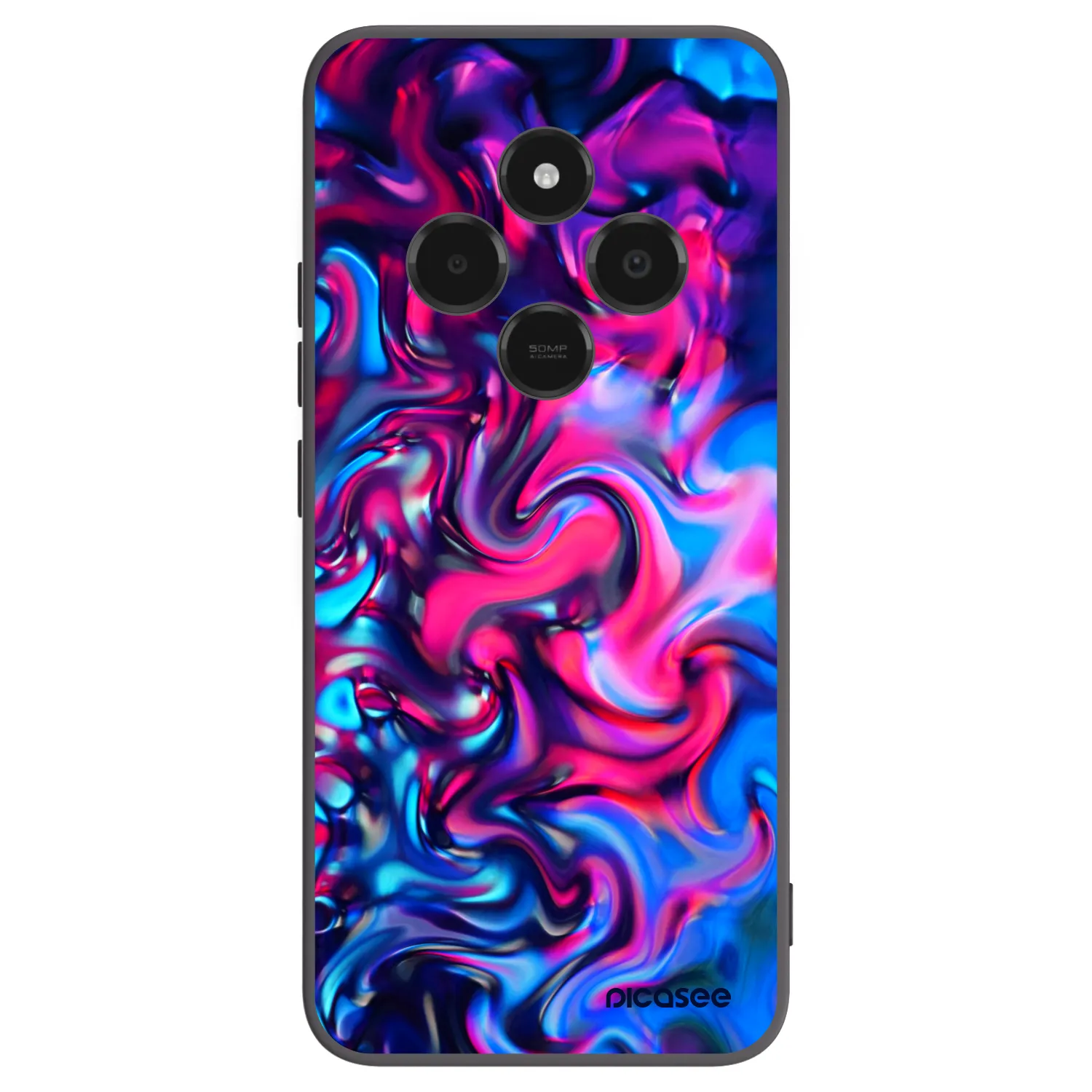 Picasee silikonski črni ovitek za Xiaomi Poco C75 - Redlight