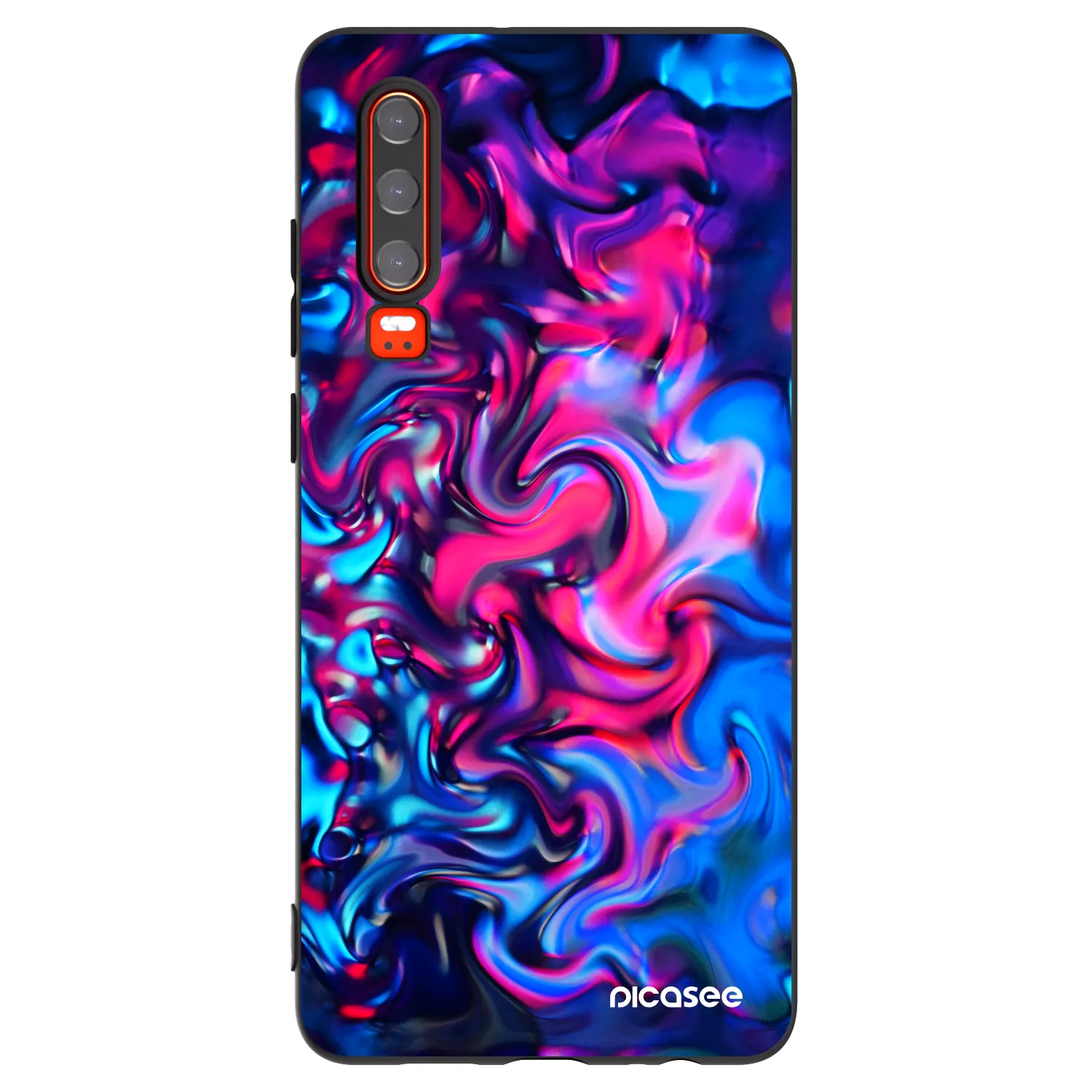 Picasee silikonski črni ovitek za Huawei P30 - Redlight