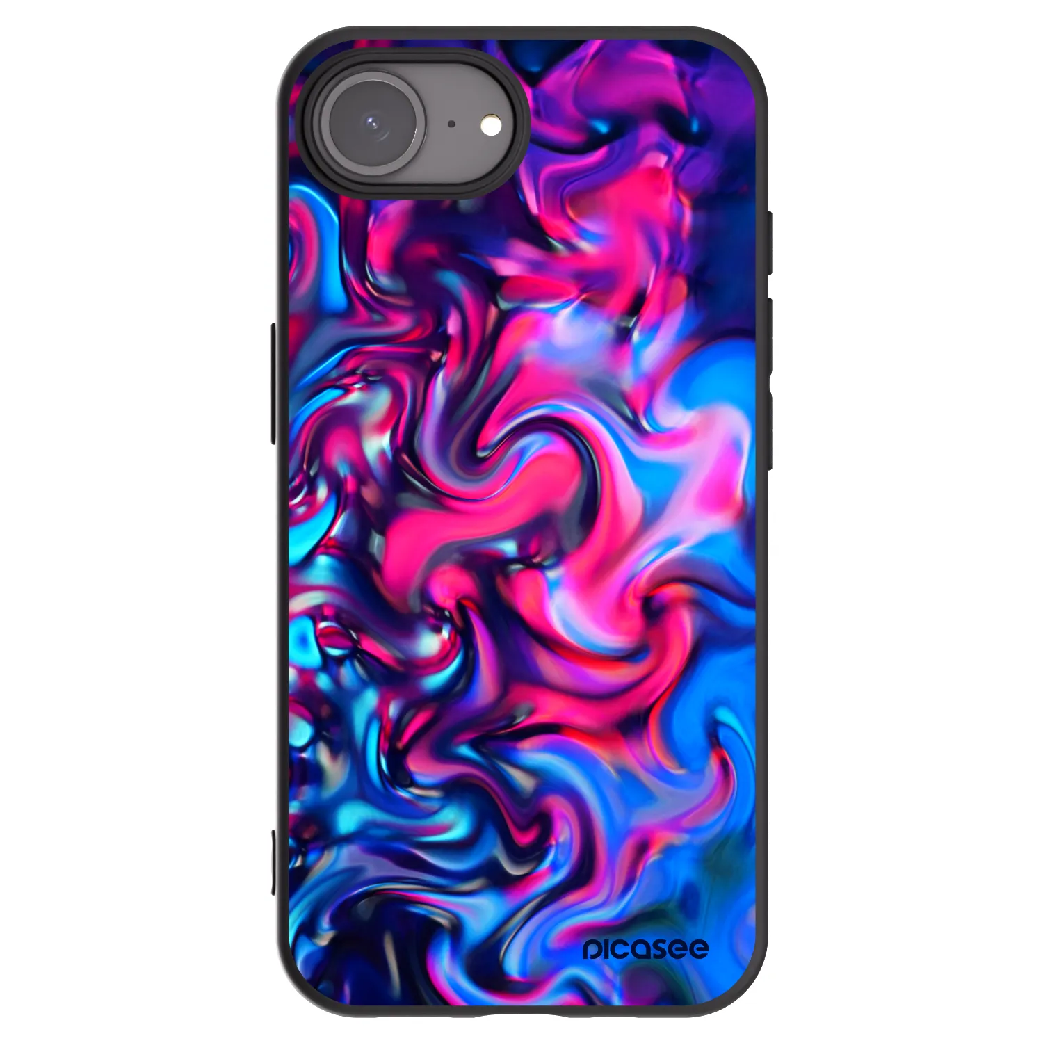 Picasee silikonski črni ovitek za Apple iPhone 17e - Redlight