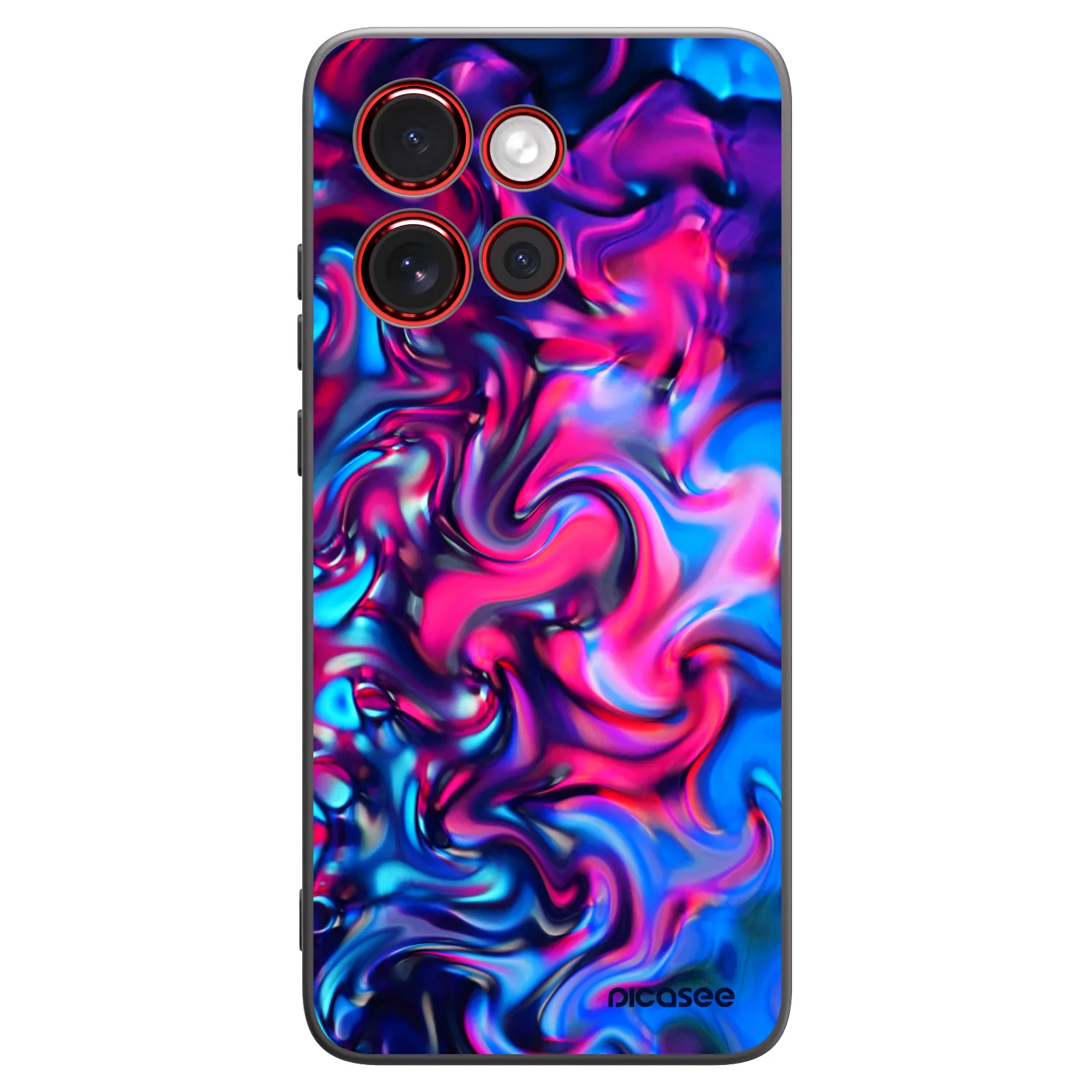 Picasee silikonski črni ovitek za Motorola Edge 60 Neo 5G - Redlight