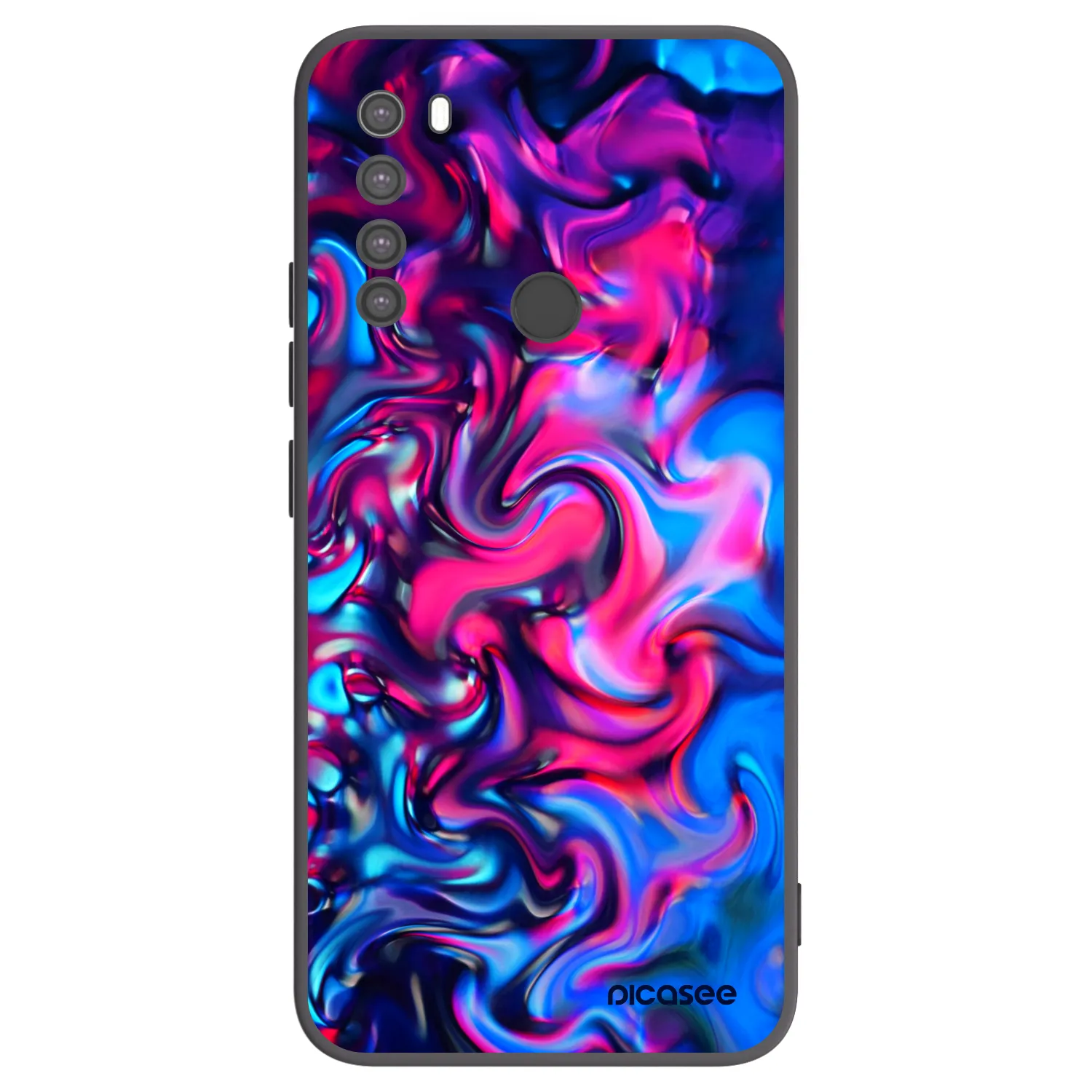 Picasee silikonski črni ovitek za Xiaomi Redmi Note 8 - Redlight