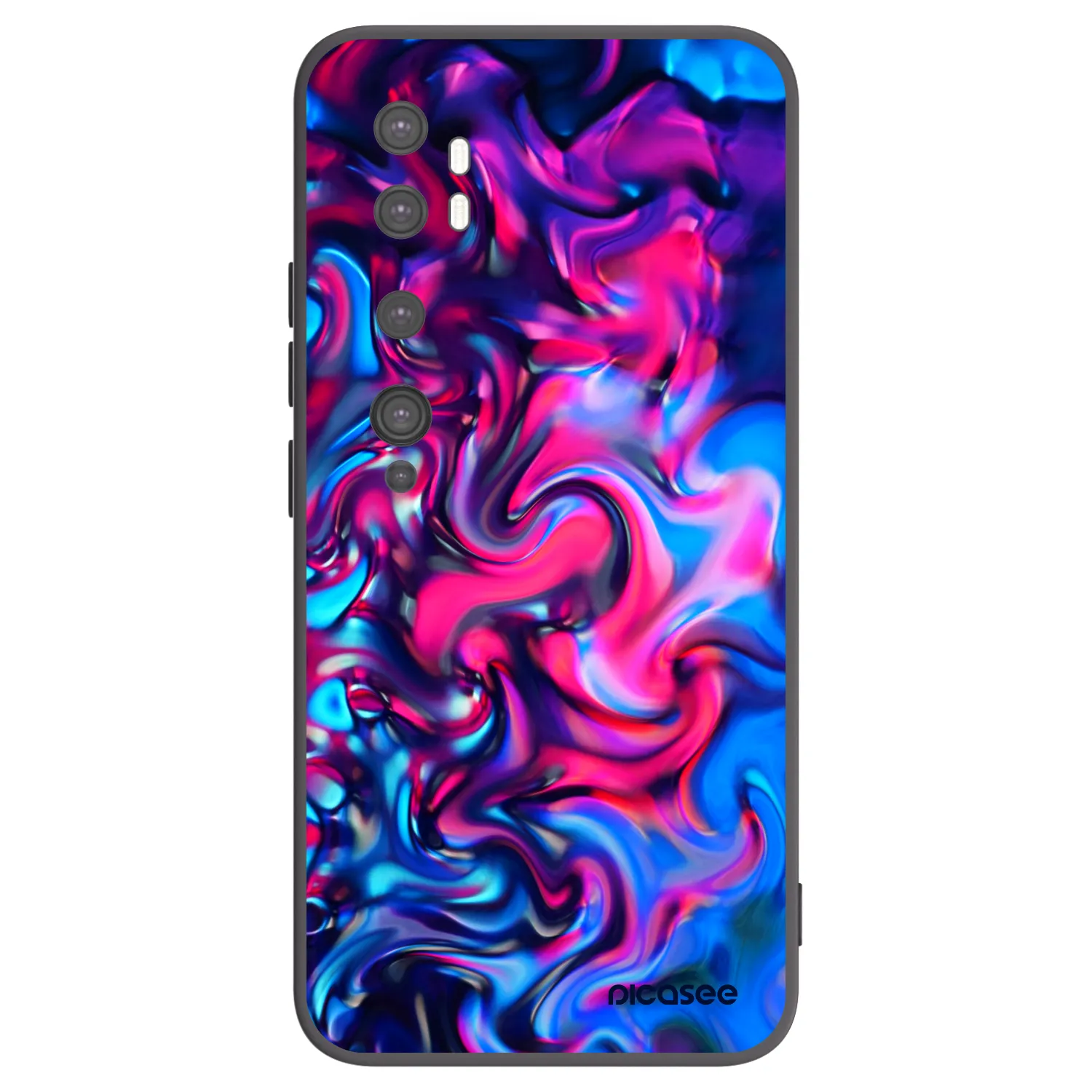 Picasee silikonski črni ovitek za Xiaomi Mi Note 10 (Pro) - Redlight