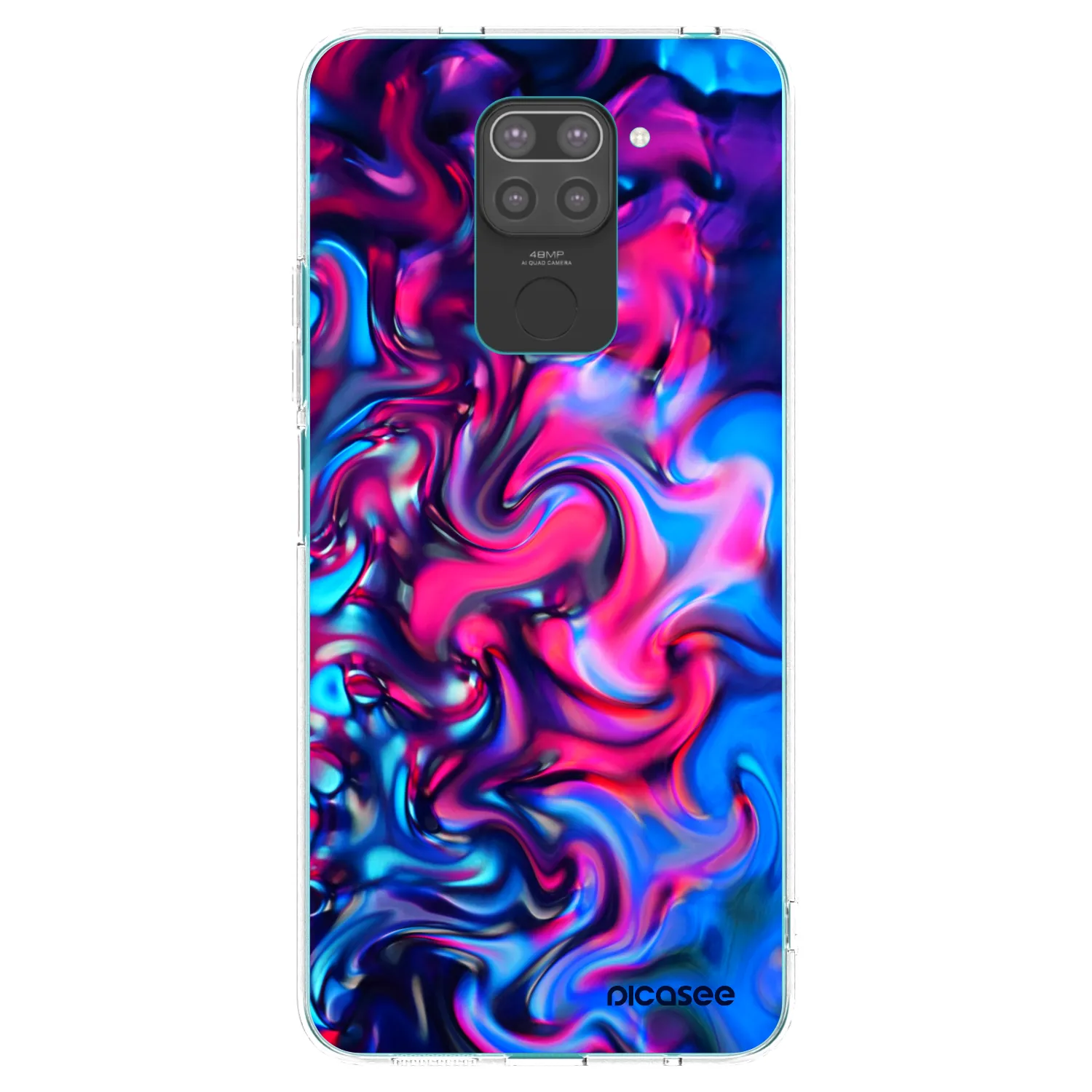 Picasee silikonski črni ovitek za Xiaomi Redmi Note 9 - Redlight