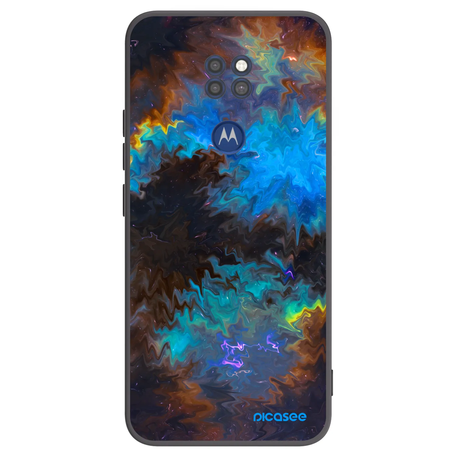 Picasee silikonski črni ovitek za Motorola Moto G9 Play - Space