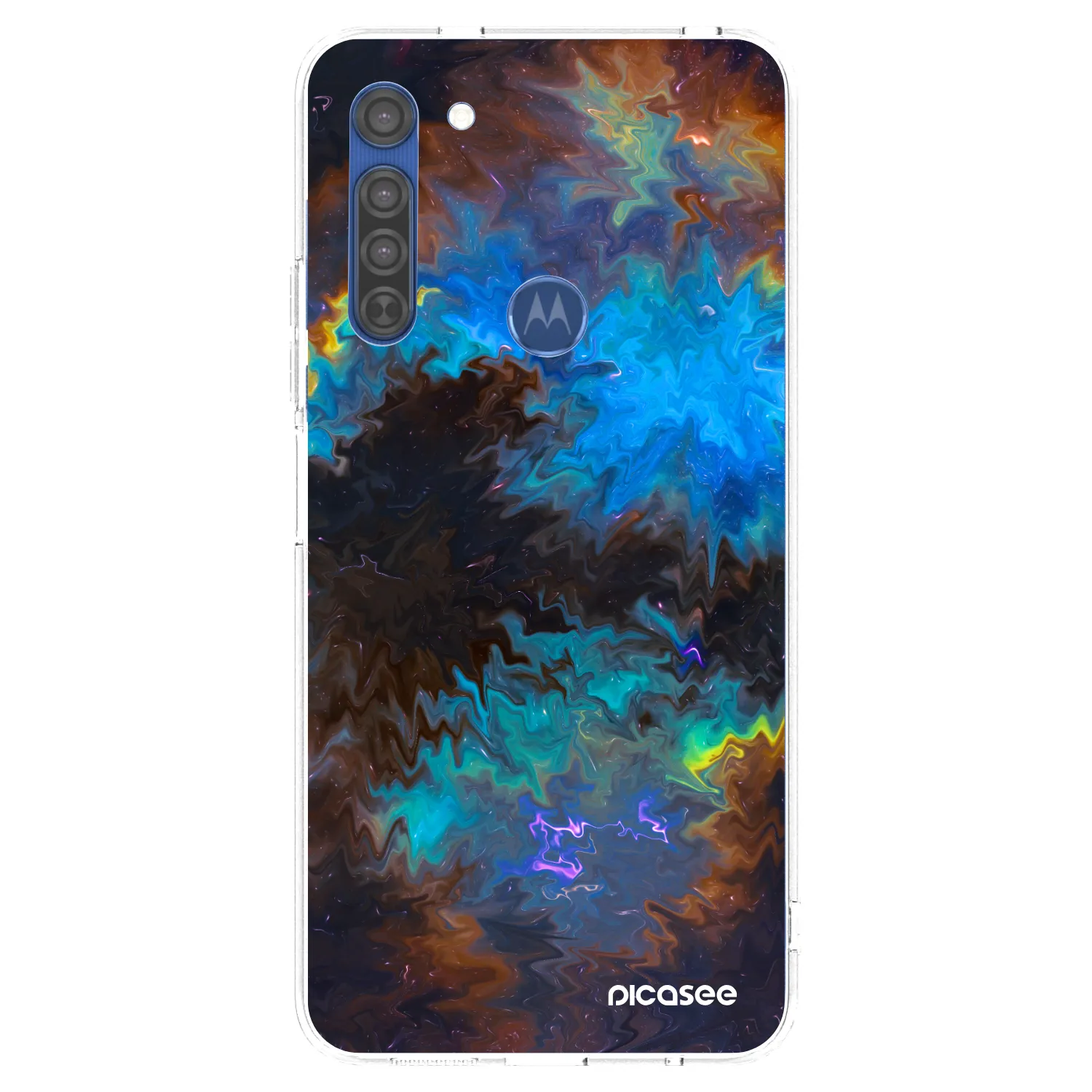 Picasee silikonski prozorni ovitek za Motorola Moto G8 - Space