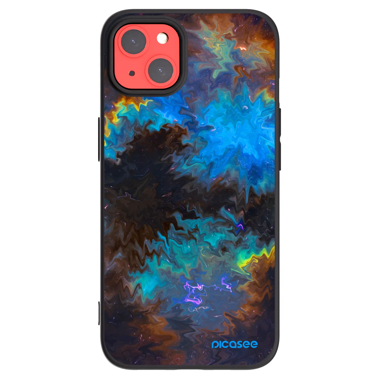 Picasee silikonski črni ovitek za Apple iPhone 13 - Space