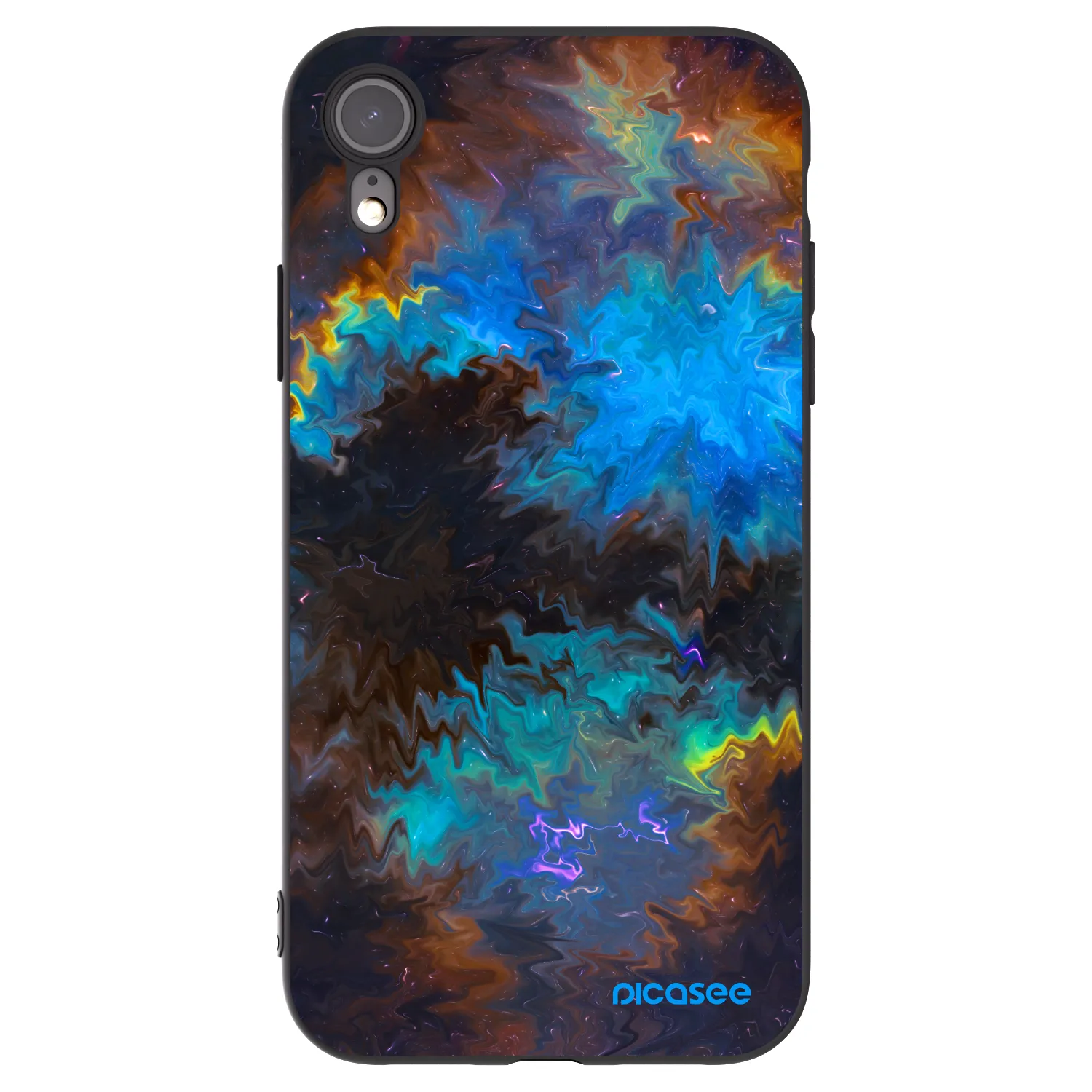 Picasee silikonski črni ovitek za Apple iPhone XR - Space