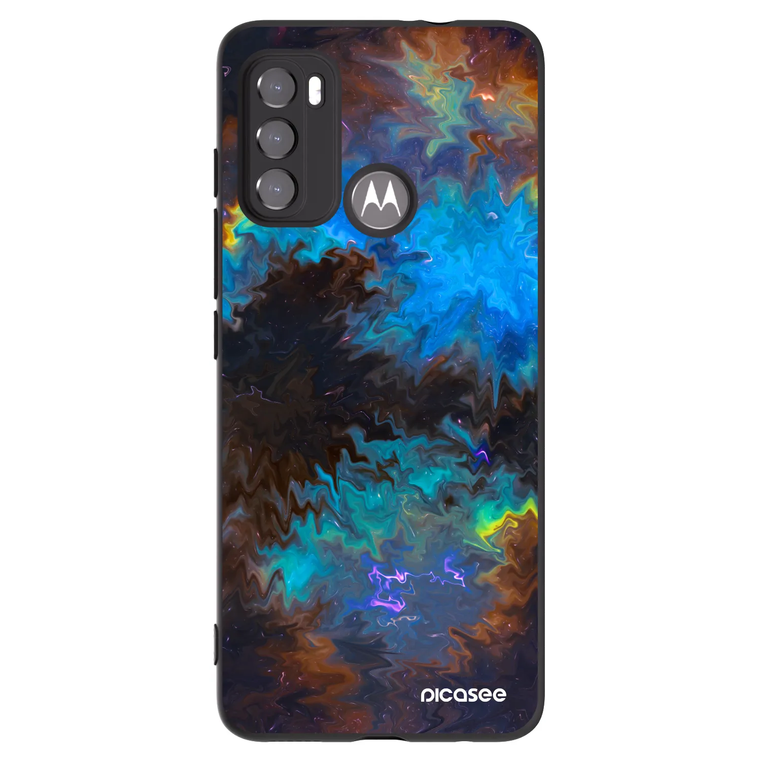 Picasee silikonski črni ovitek za Motorola Moto G60 - Space