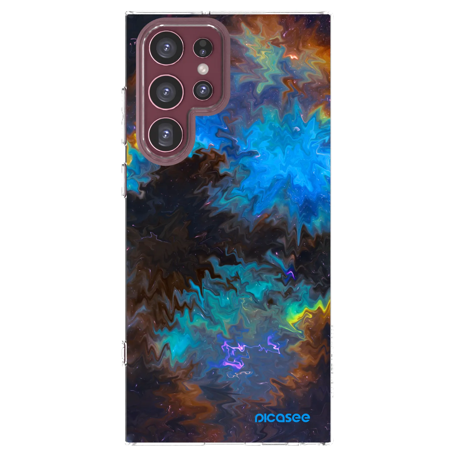 Picasee silikonski prozorni ovitek za Samsung Galaxy S22 Ultra 5G - Space