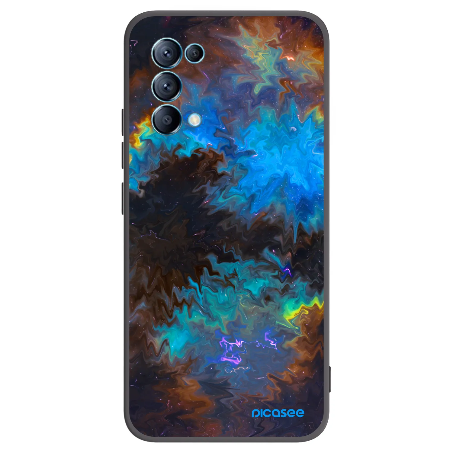 Picasee silikonski črni ovitek za OPPO Reno 5 5G - Space