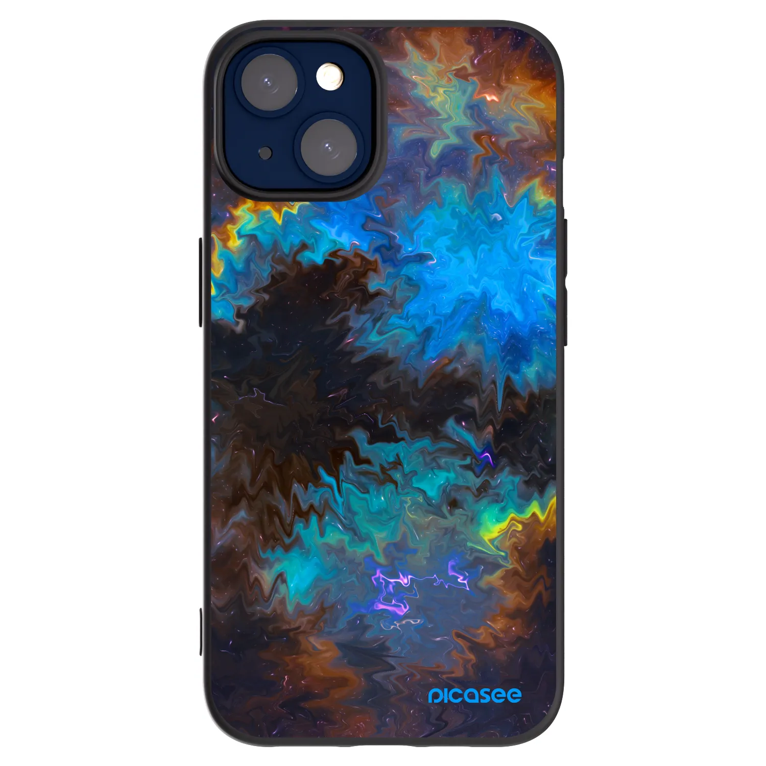 Picasee silikonski črni ovitek za Apple iPhone 14 - Space