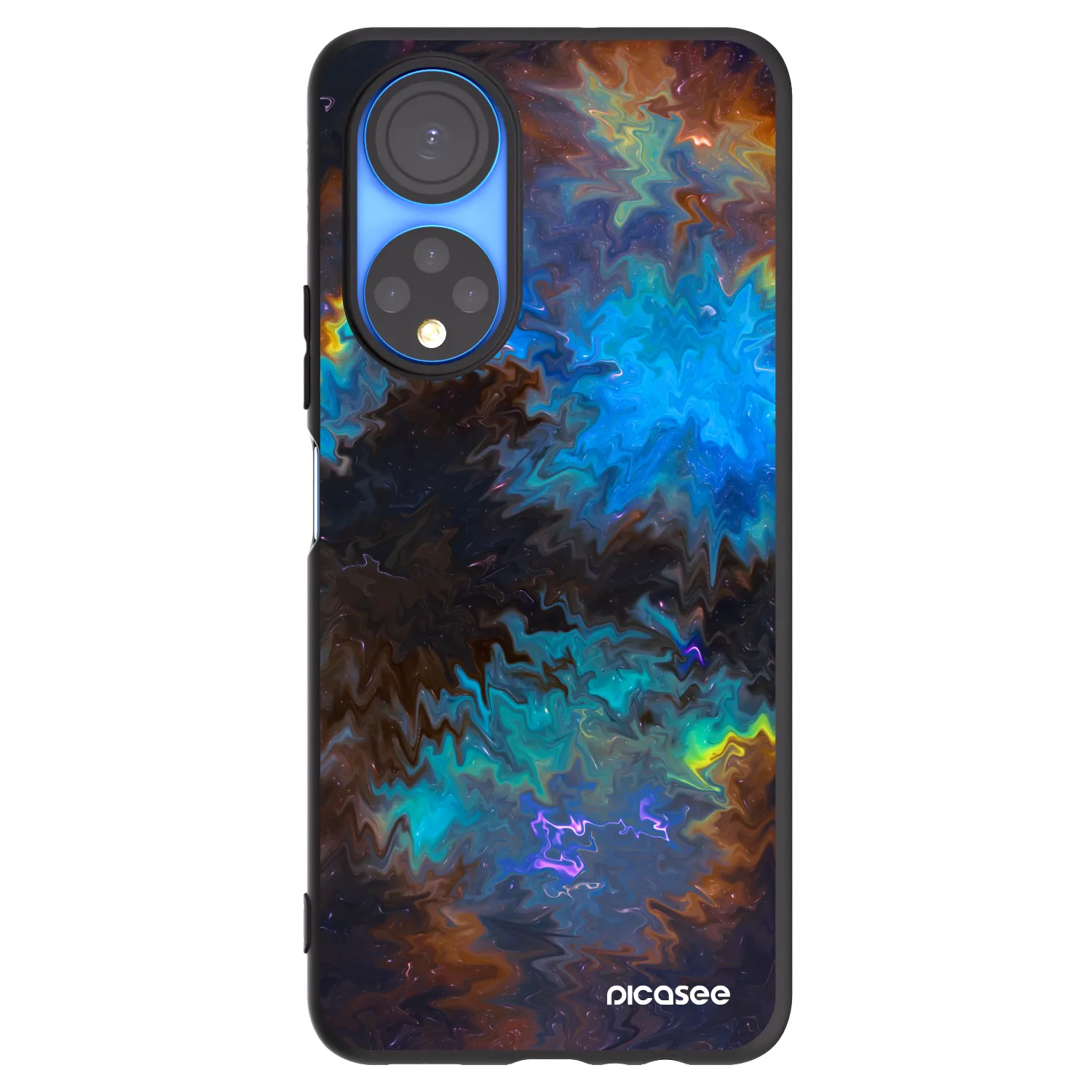 Picasee silikonski črni ovitek za Honor X7 - Space