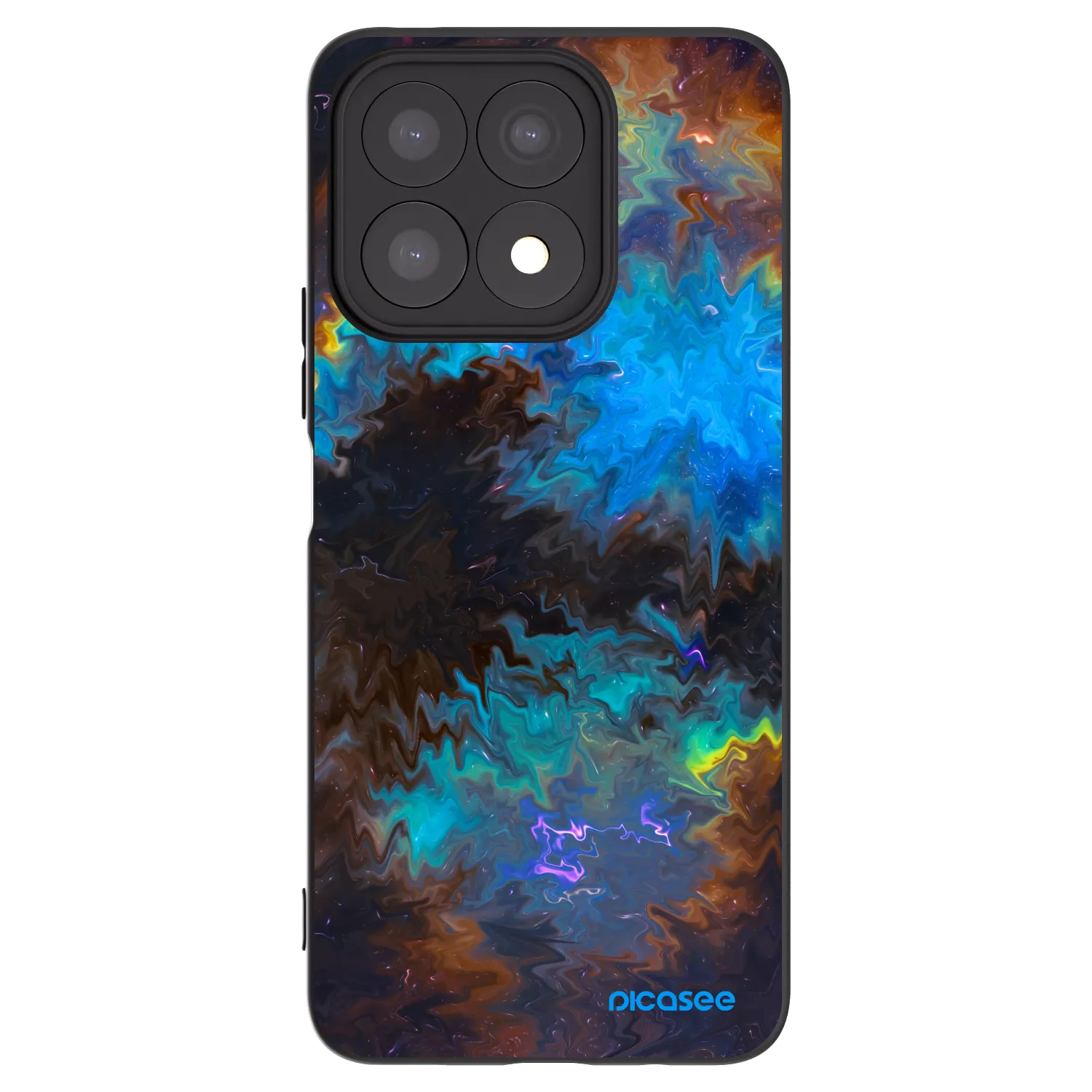 Picasee silikonski črni ovitek za Honor X8a - Space