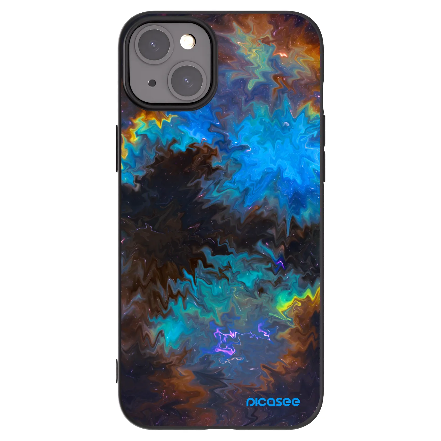 Picasee silikonski črni ovitek za Apple iPhone 15 Plus - Space