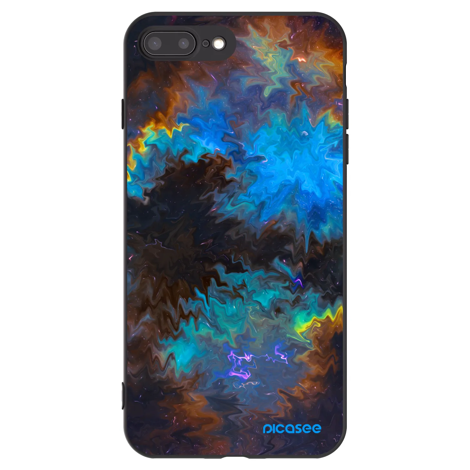 Picasee silikonski črni ovitek za Apple iPhone 8 Plus - Space