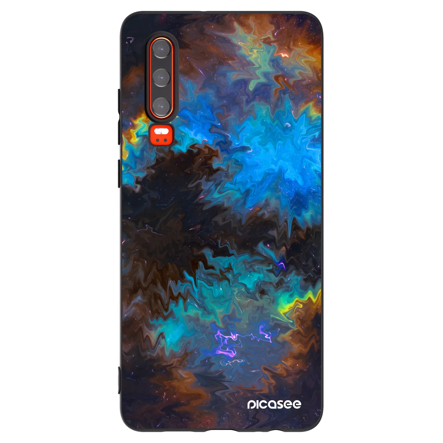 Picasee silikonski črni ovitek za Huawei P30 - Space