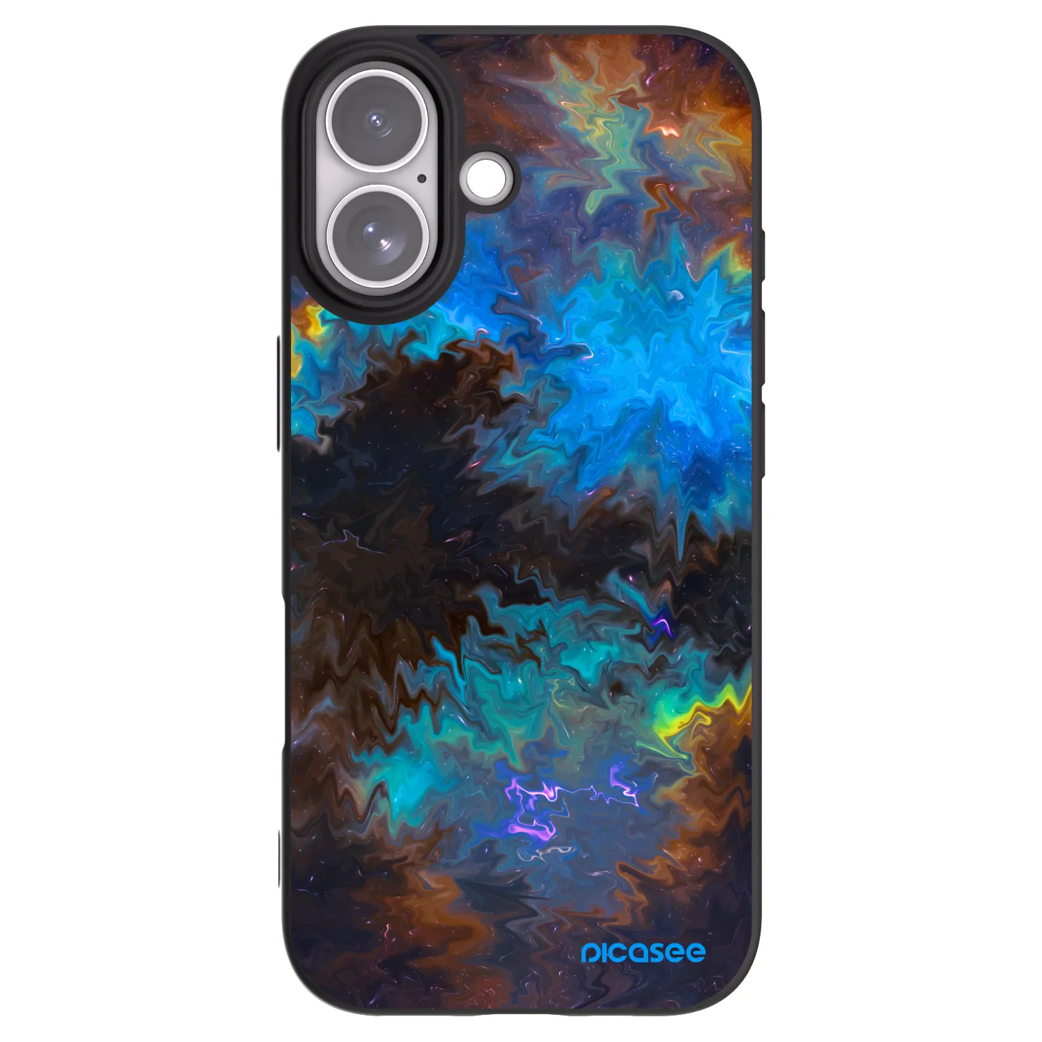 Picasee silikonski črni ovitek za Apple iPhone 17 - Space