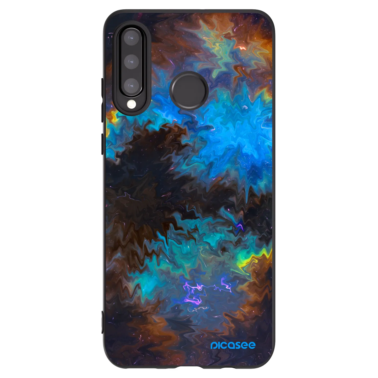 Picasee silikonski črni ovitek za Huawei P30 Lite - Space