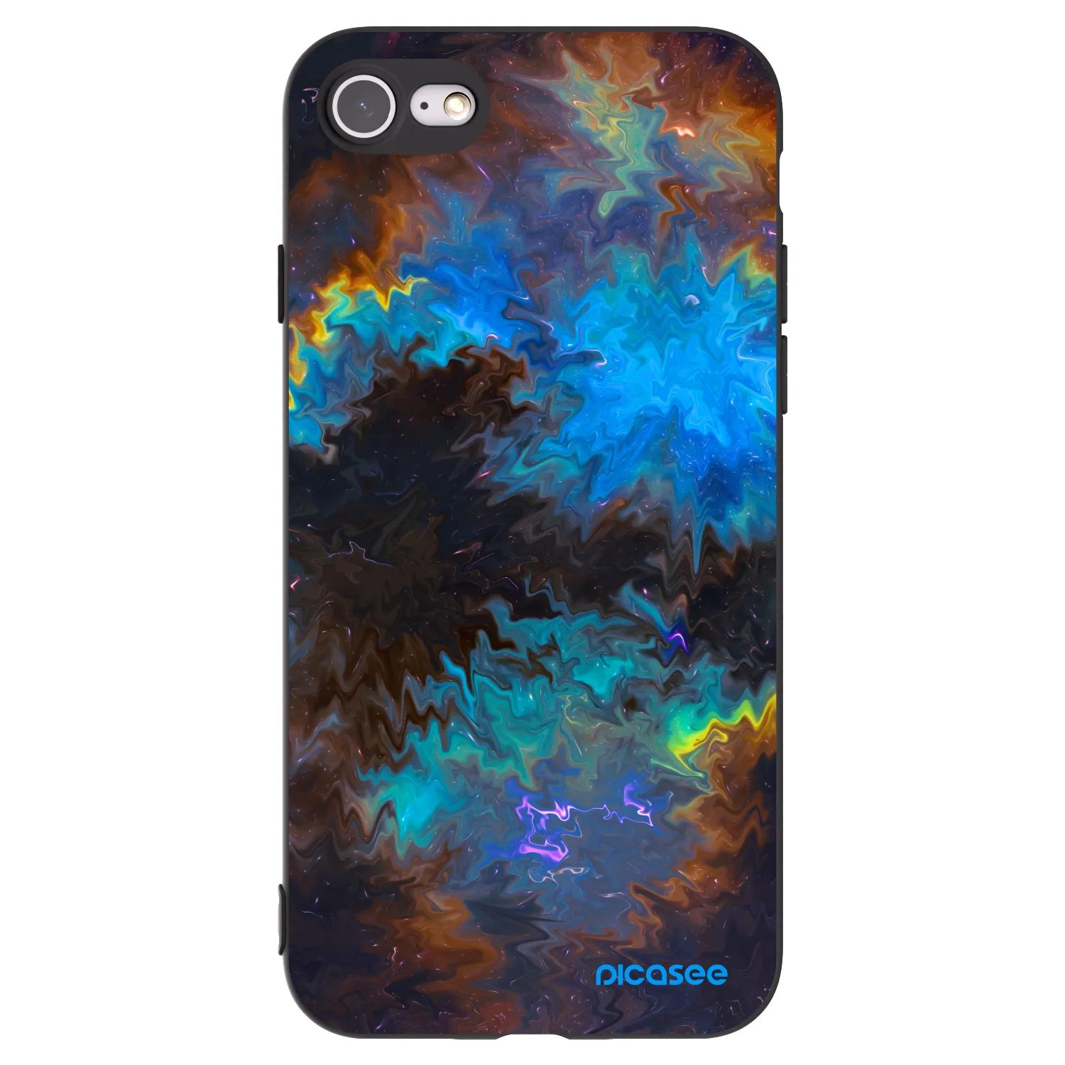 Picasee silikonski črni ovitek za Apple iPhone SE 2020 - Space