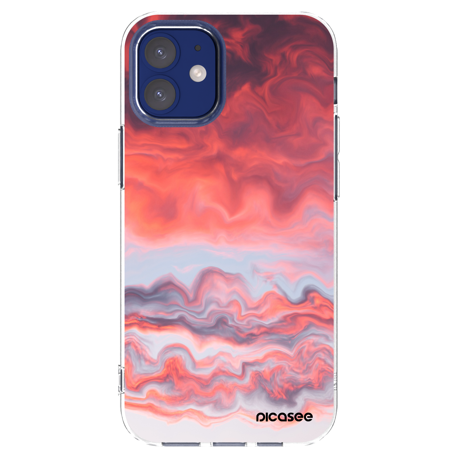 Picasee silikonski prozorni ovitek za Apple iPhone 12 mini - Sunset