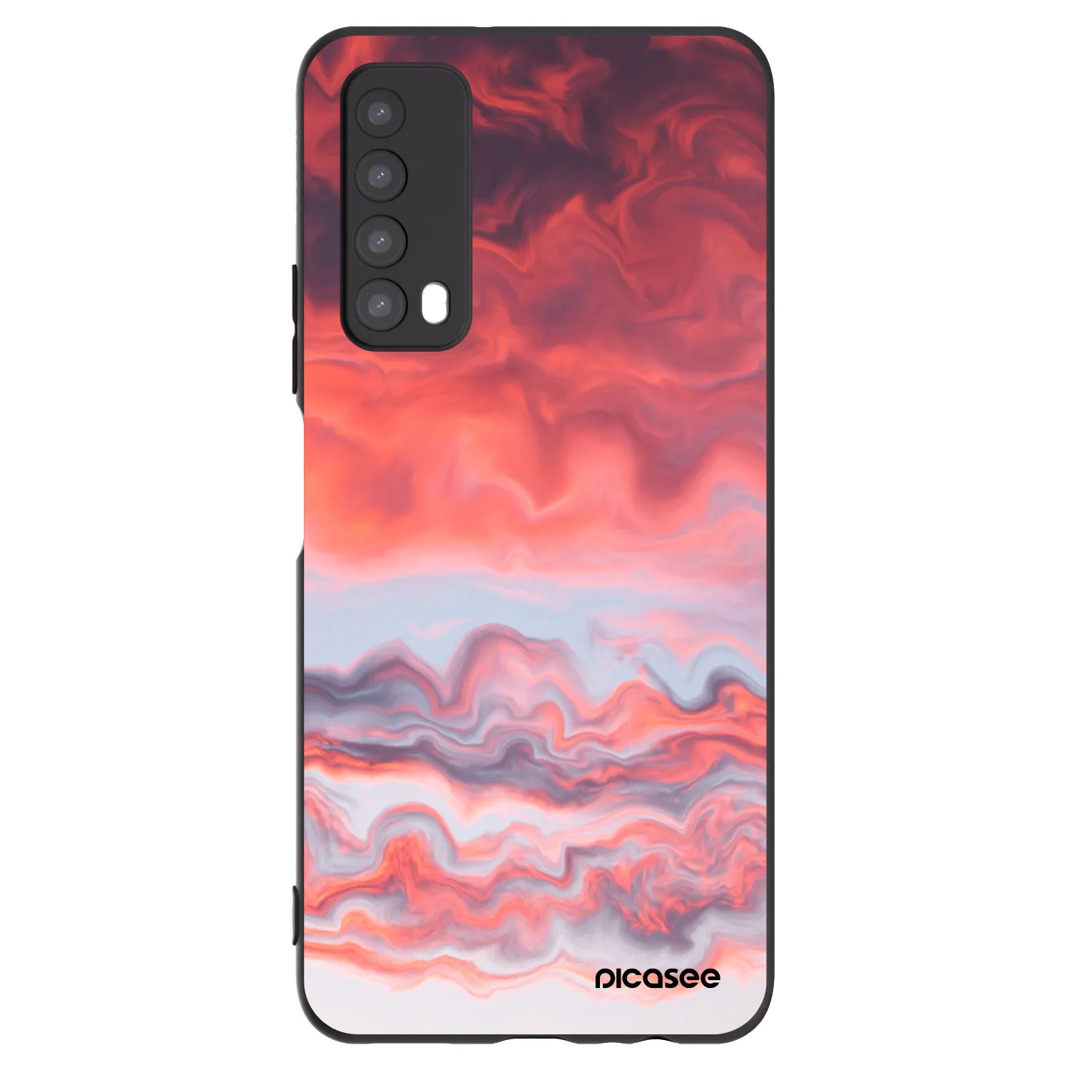 Picasee silikonski črni ovitek za Huawei P Smart 2021 - Sunset