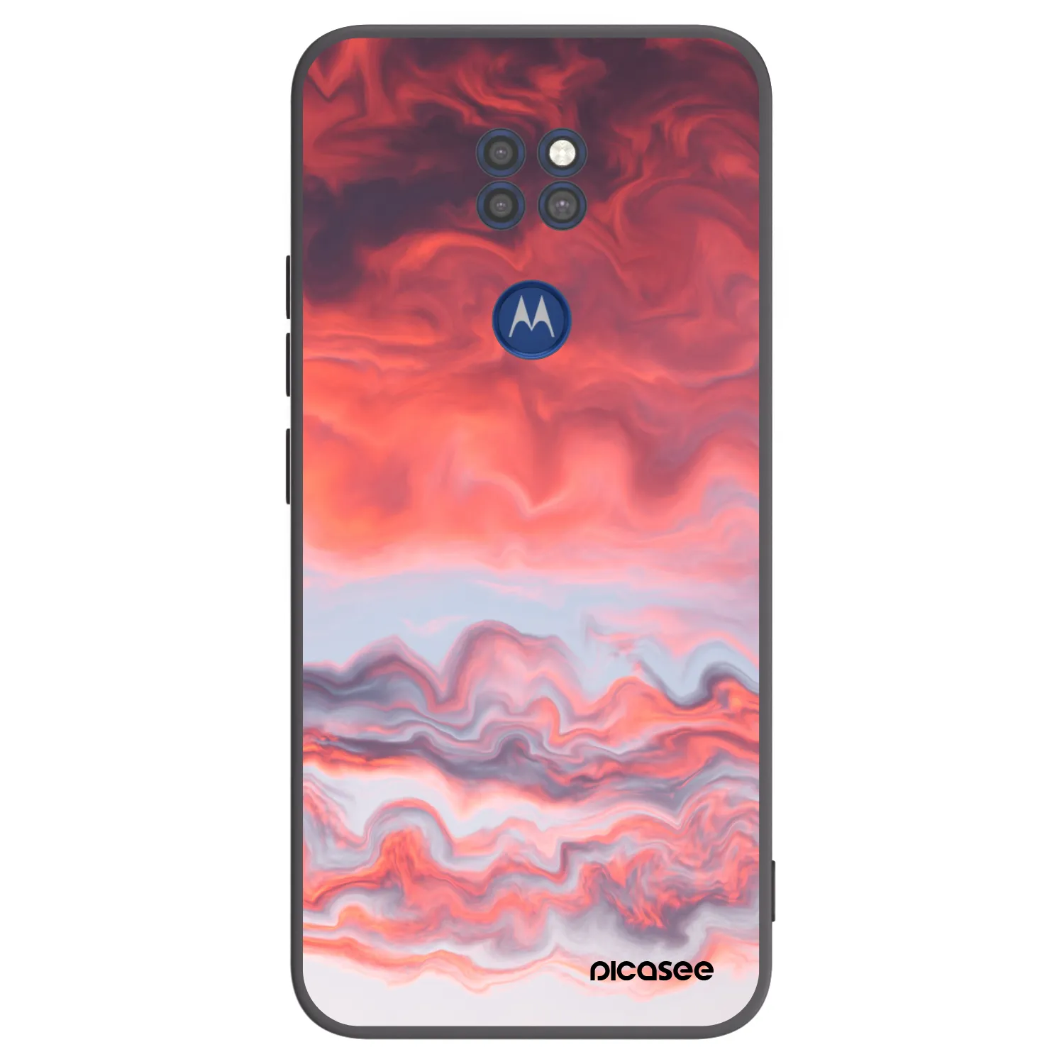 Picasee silikonski črni ovitek za Motorola Moto G9 Play - Sunset