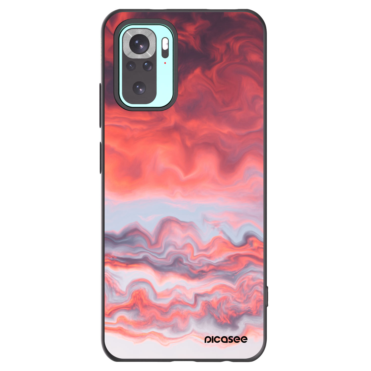 Picasee silikonski črni ovitek za Xiaomi Redmi Note 10 Pro - Sunset